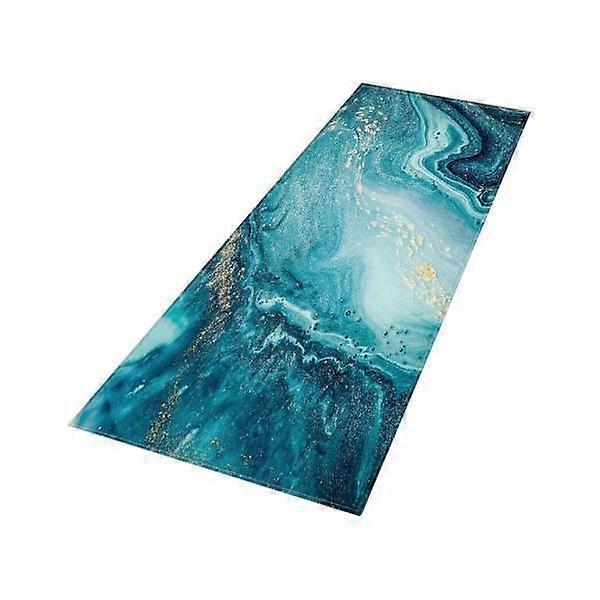 Luxurious Marble Floor Mat Set for Entryways - Blue