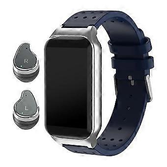 Slim horloge met oortelefoons activiteit fitness horloge combo bluetooth oordopjes kunnen oproepberichten ontvangen