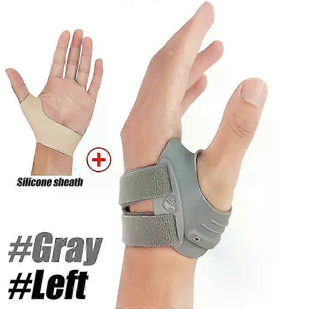 Orthèse de pouce Cmc Stabilisateur Orthèse Spica Attelle pour l’arthrose Instabilité Tendinite Arthrite Soulagement de la douleur M Gray-Left