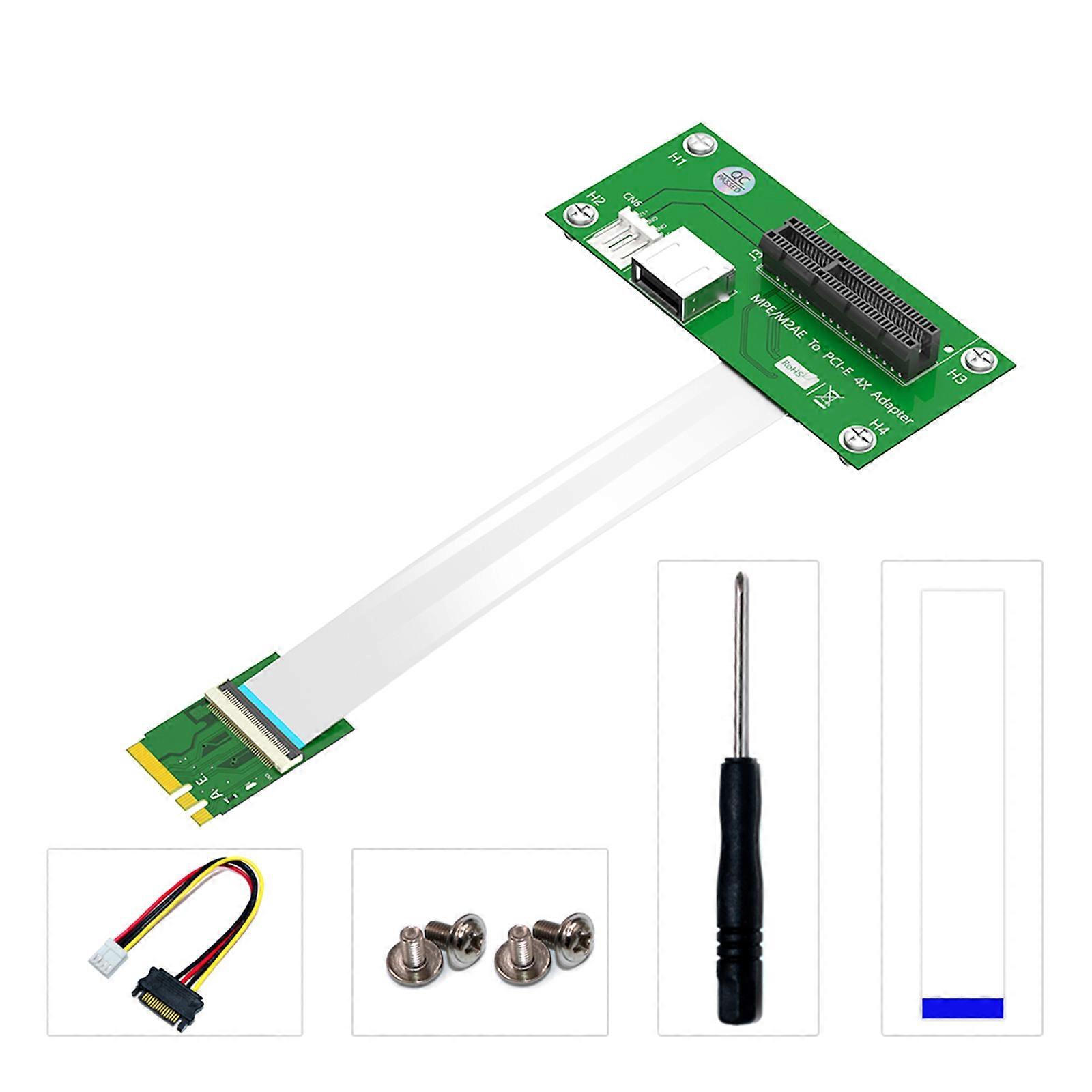 Chiave NGFF (M.2) da A / E a PCI-E X4 Scheda riser USB con cavo FPC Pad magnetico (installazione orizzontale)