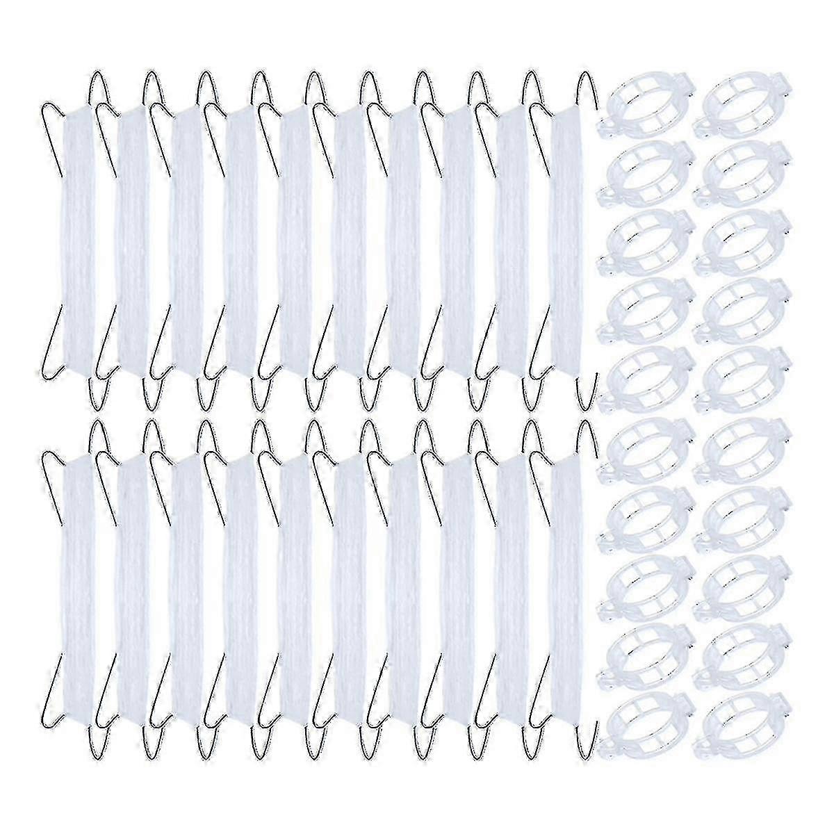 40pcs Tomato Hooks with String, Plant Support Clips & Holder Hooks