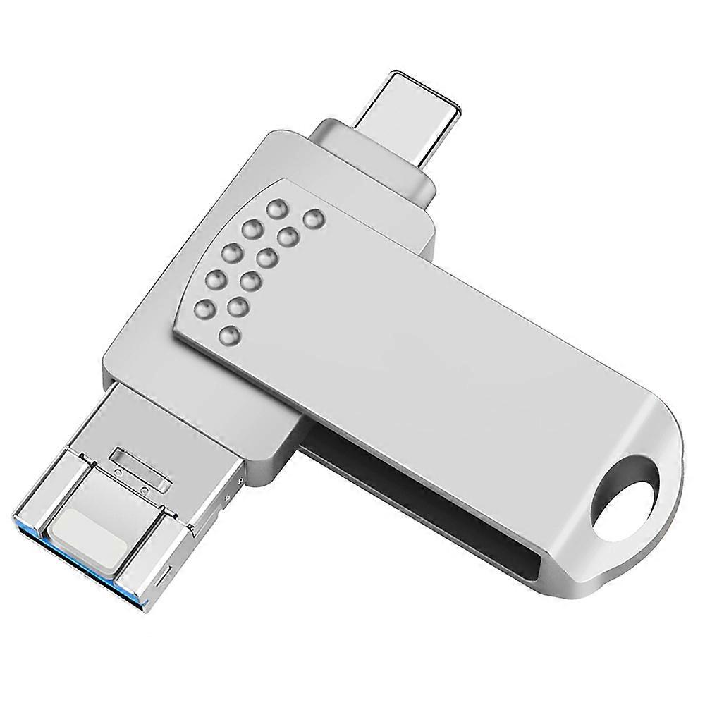 Clé USB pivotante RICHWELL de 256 Go, clé USB 3.0 de type C/Lightning/USB 3 en 1