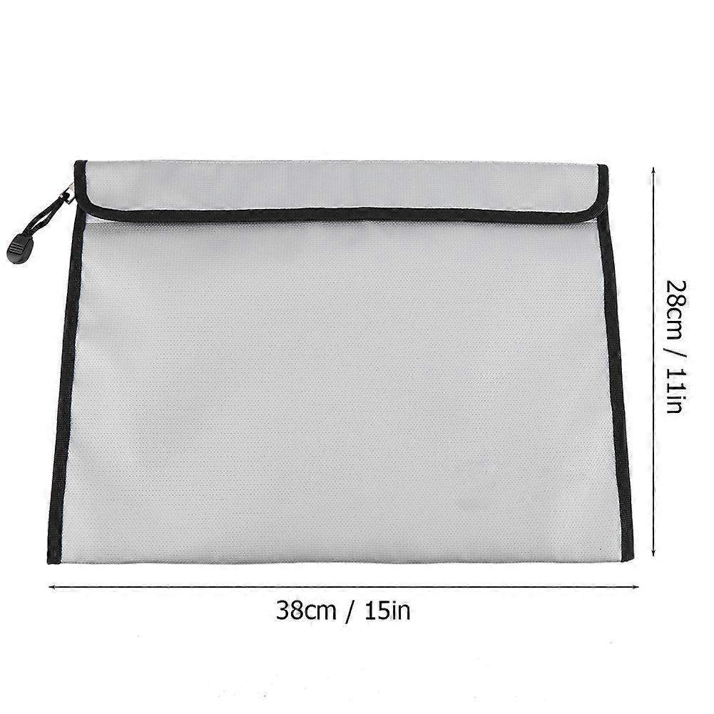 38*28CM fireproof waterproof document bag file envelope safe storage with zipper closure