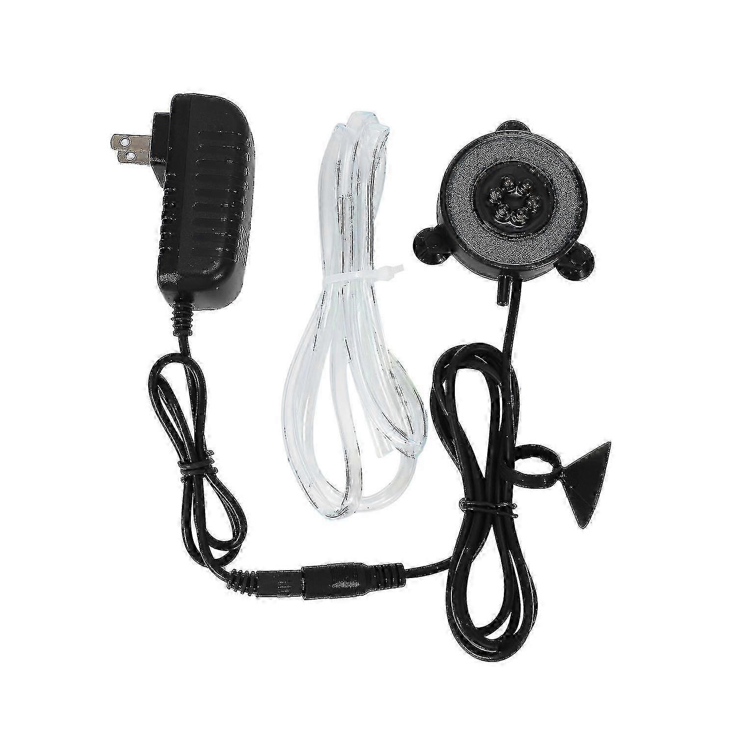 LED Aquarium Air Bubble Curtain Light with 6 Color Changing Lights & Stone Disk for Fish Tanks