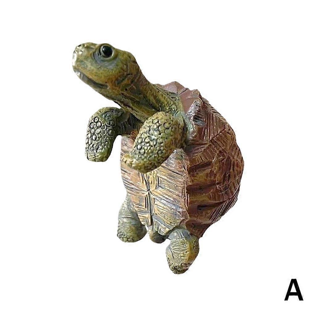 Turtle lying in the tank (A) $Turtle basin hanging fish tank decoration water and land tank pendant resin creative crafts aquarium