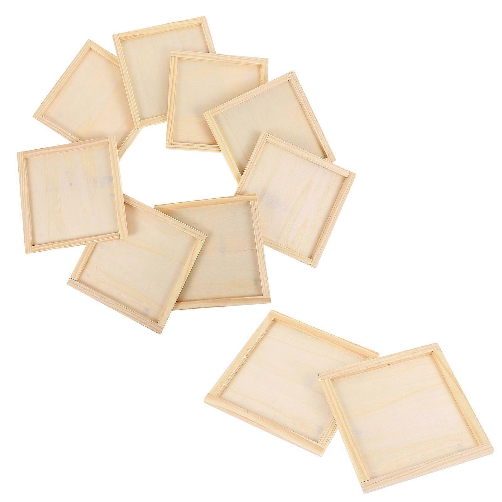 Light Brown Synthetic Material DIY Photo Frames for Creative Use 10pcs Panel Boards