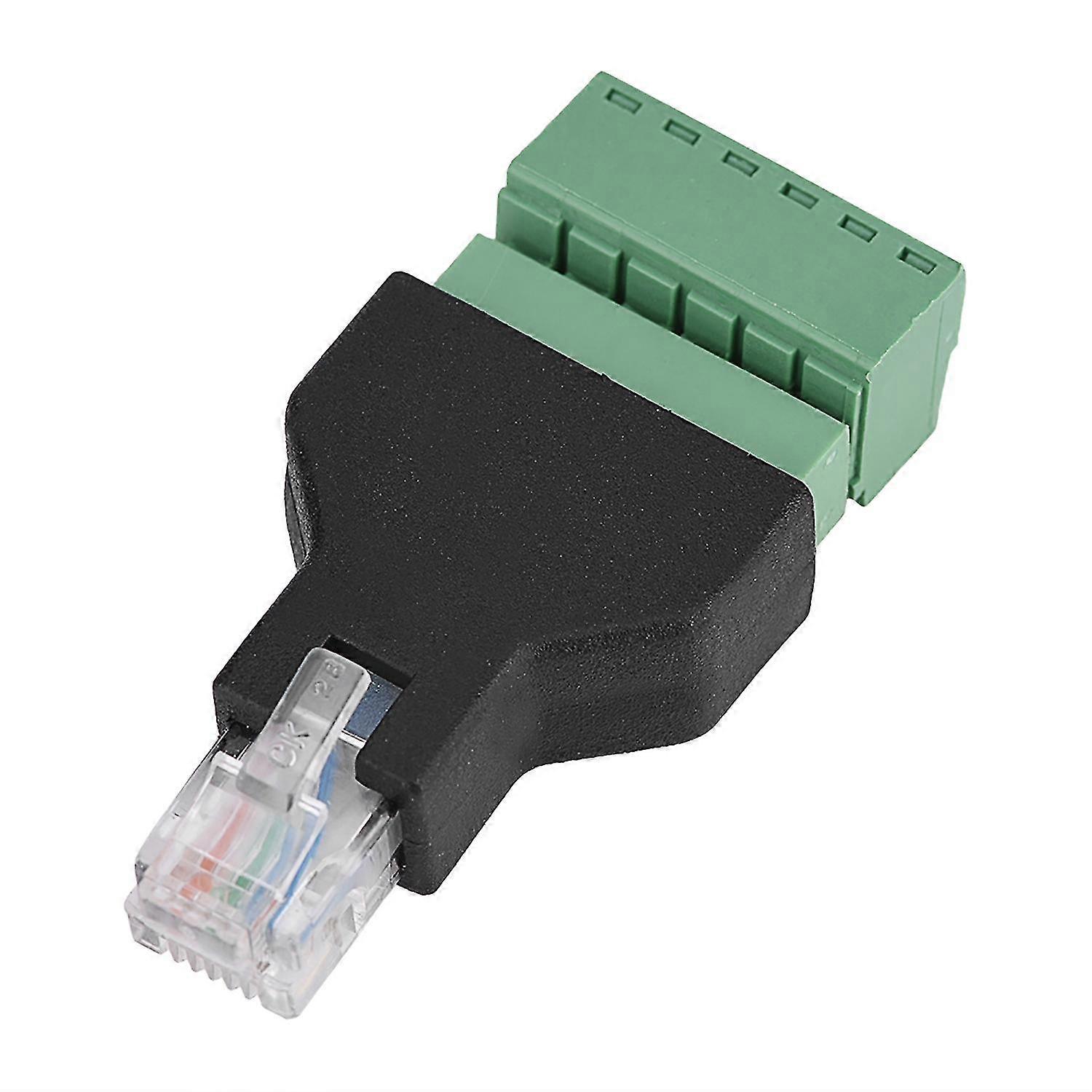 1Pcs RJ12 6P6C Male to 6 Pin Screw Terminal Adapter Connector-YM