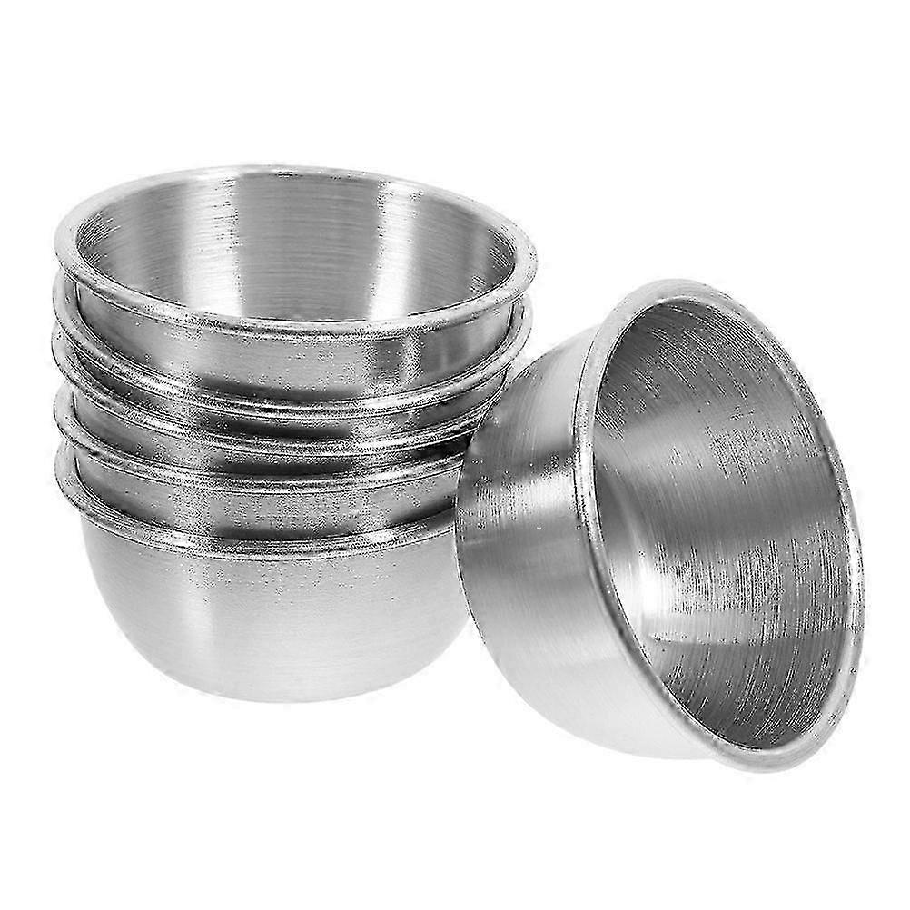 6PCS Stainless Steel Sauce Dishes Reusable Sauce Containers for Appetizers and Dipping at Home, Restaurant, and Party Use (70ML)