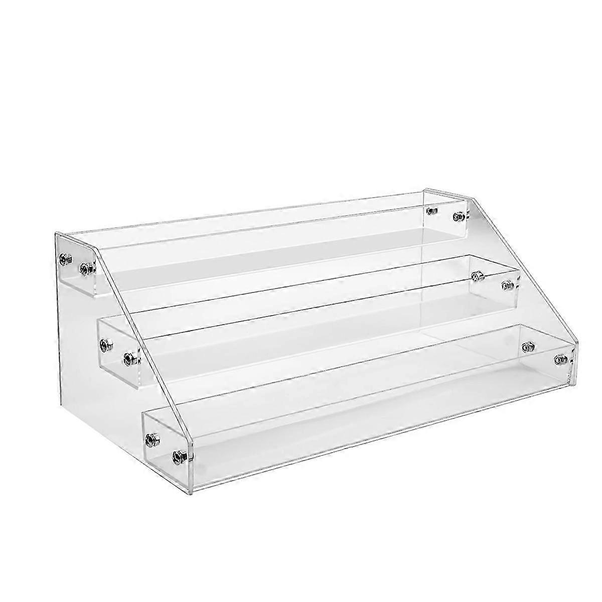 3 Tier Clear Acrylic CD Holder Cascading CD Storage Rack Edition0612
