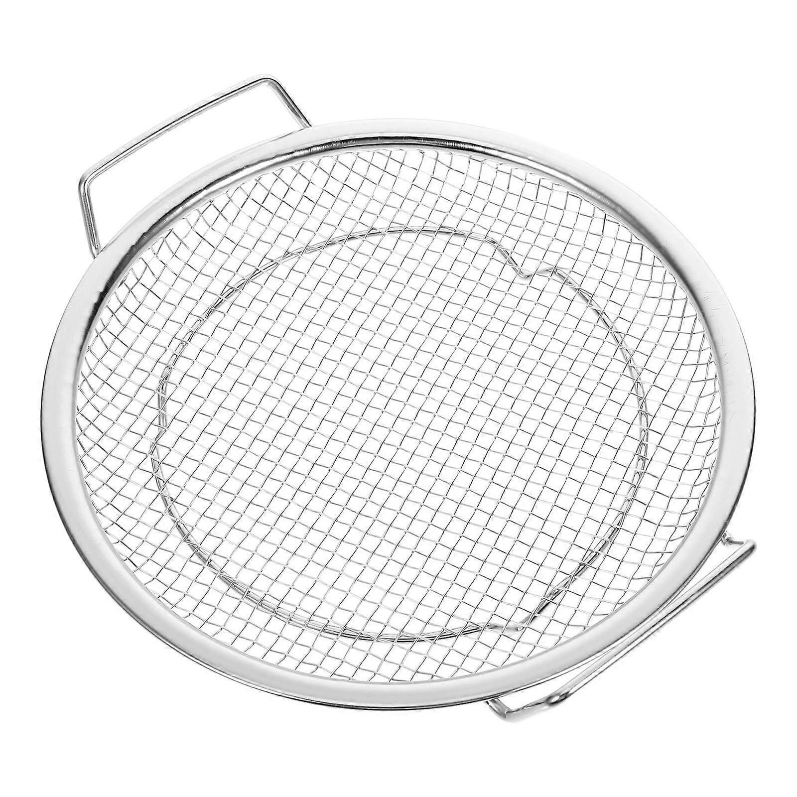 Stainless Steel Frying Basket with Draining Tray Versatile Food Strainer for Fried Chicken, Potatoes, and More Easy to Clean Design