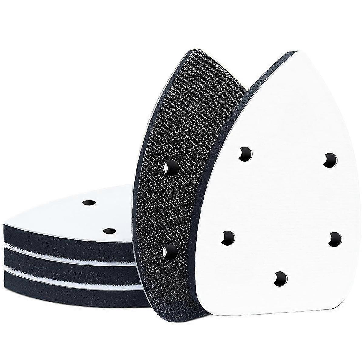 5 Pack Mouse Detail Sanding Interface Pad Hook and Loop - Triangle Sanding Pads with 5 Holes Foam In