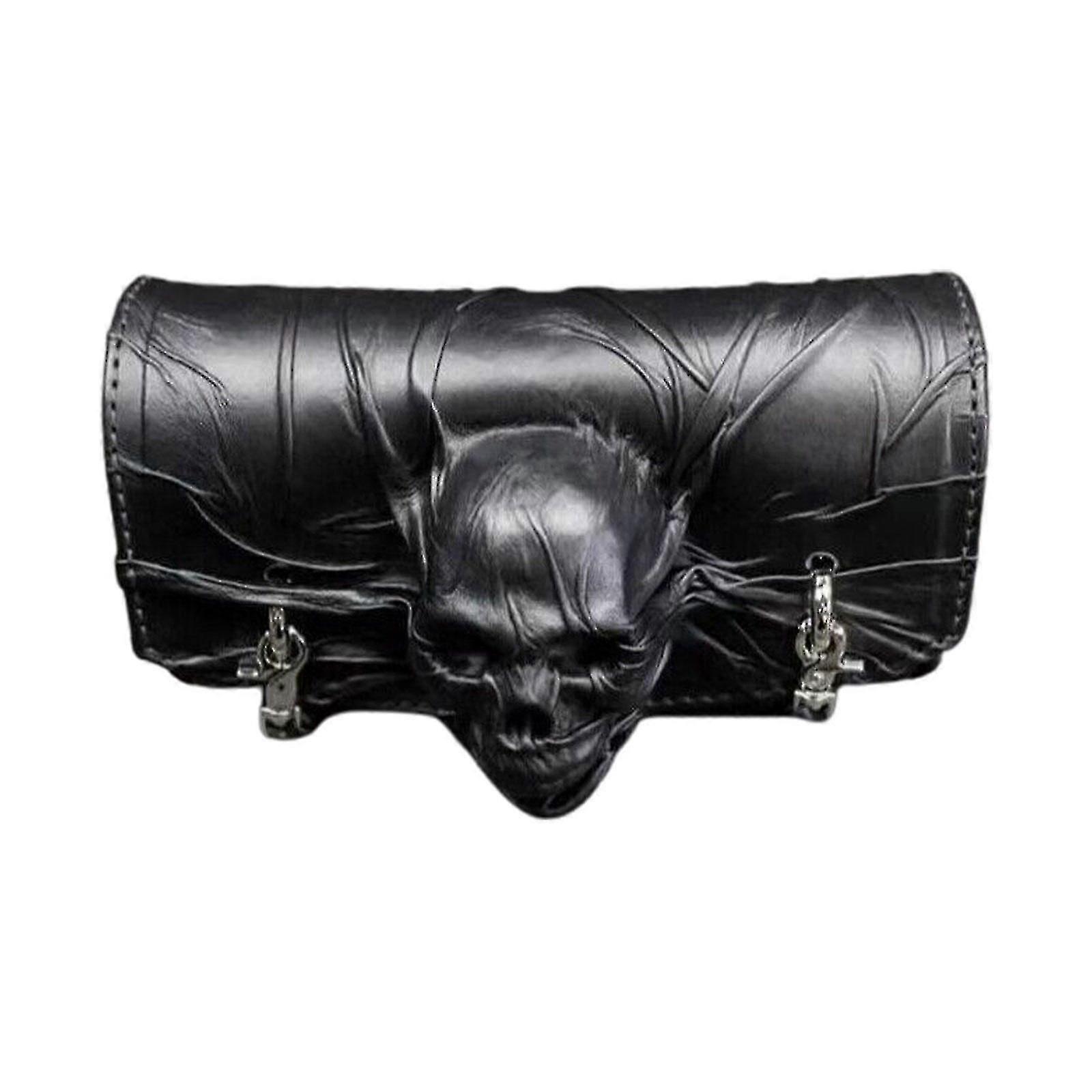 Halloween Skull Motorcycle Fork Bag Saddle Bags Suitcase Moto Accessories Luggage Tool Bag Handlebar Storage Black [jkw]