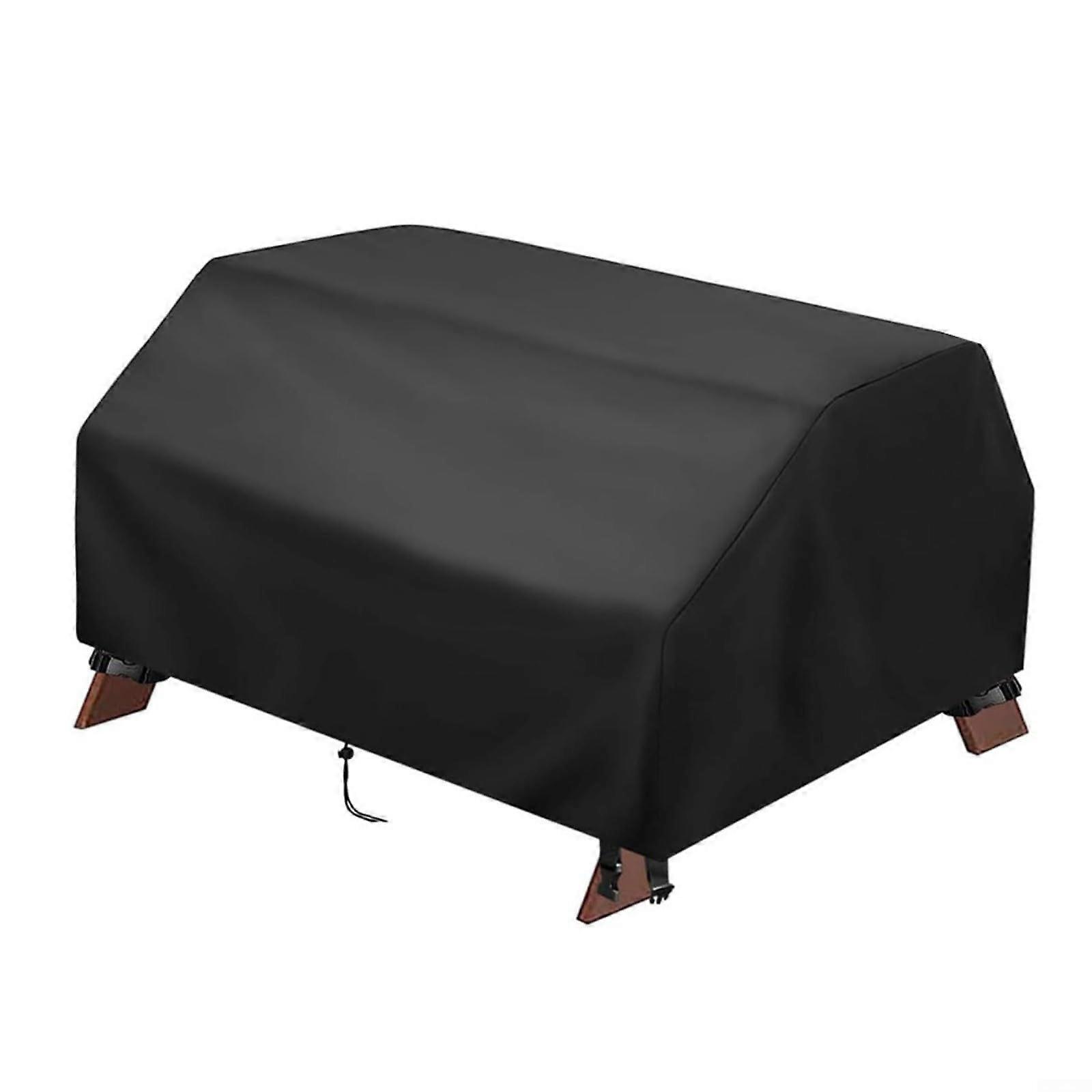 Picnic tablecloth for , waterproof, 210D polyester, adjustable drawstrings, for 3in1 sand and water tables, 102 x 102 cm, black