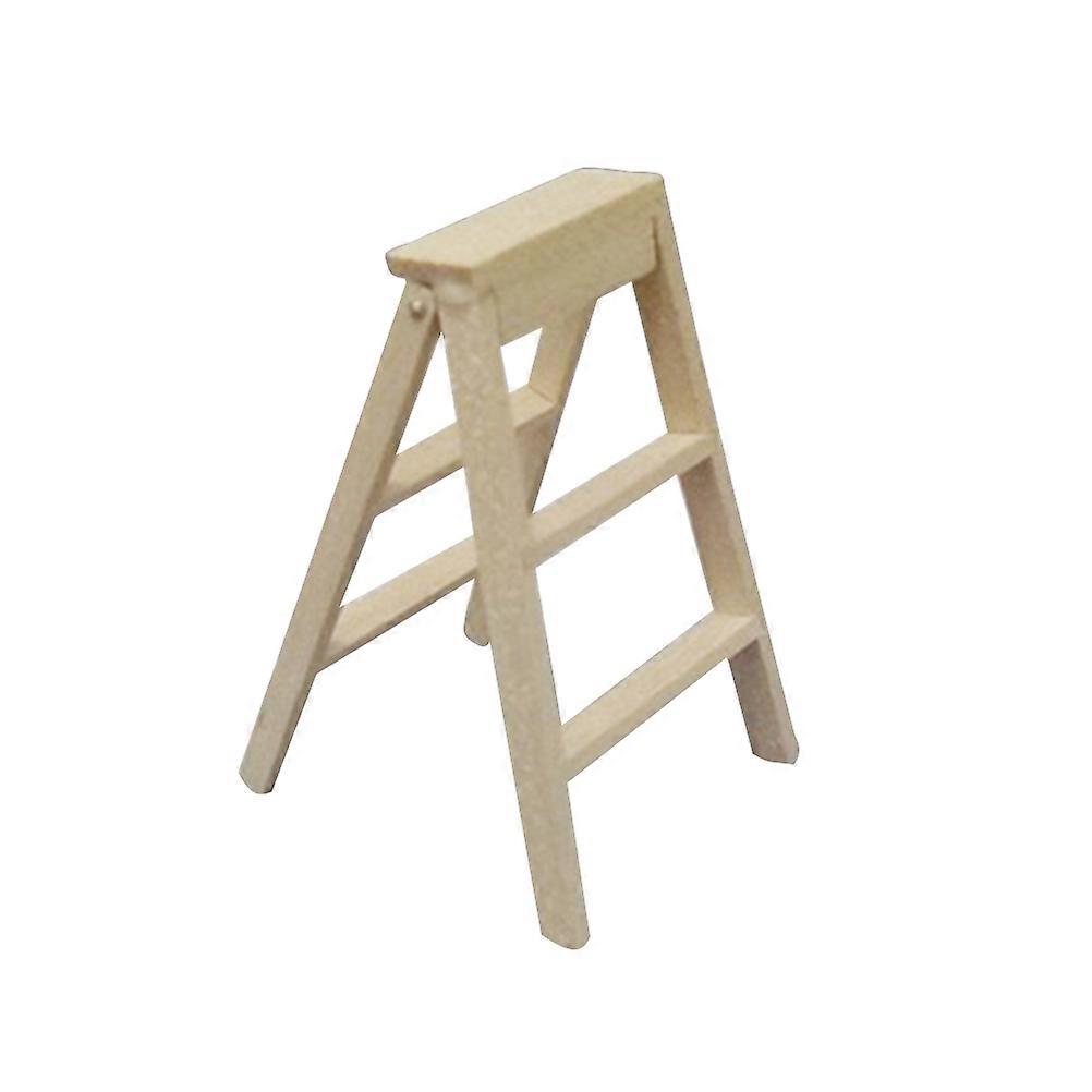 Ladder Toy For Dollhouse Mini House Ladder Kids Playing With Beige 1Pcs