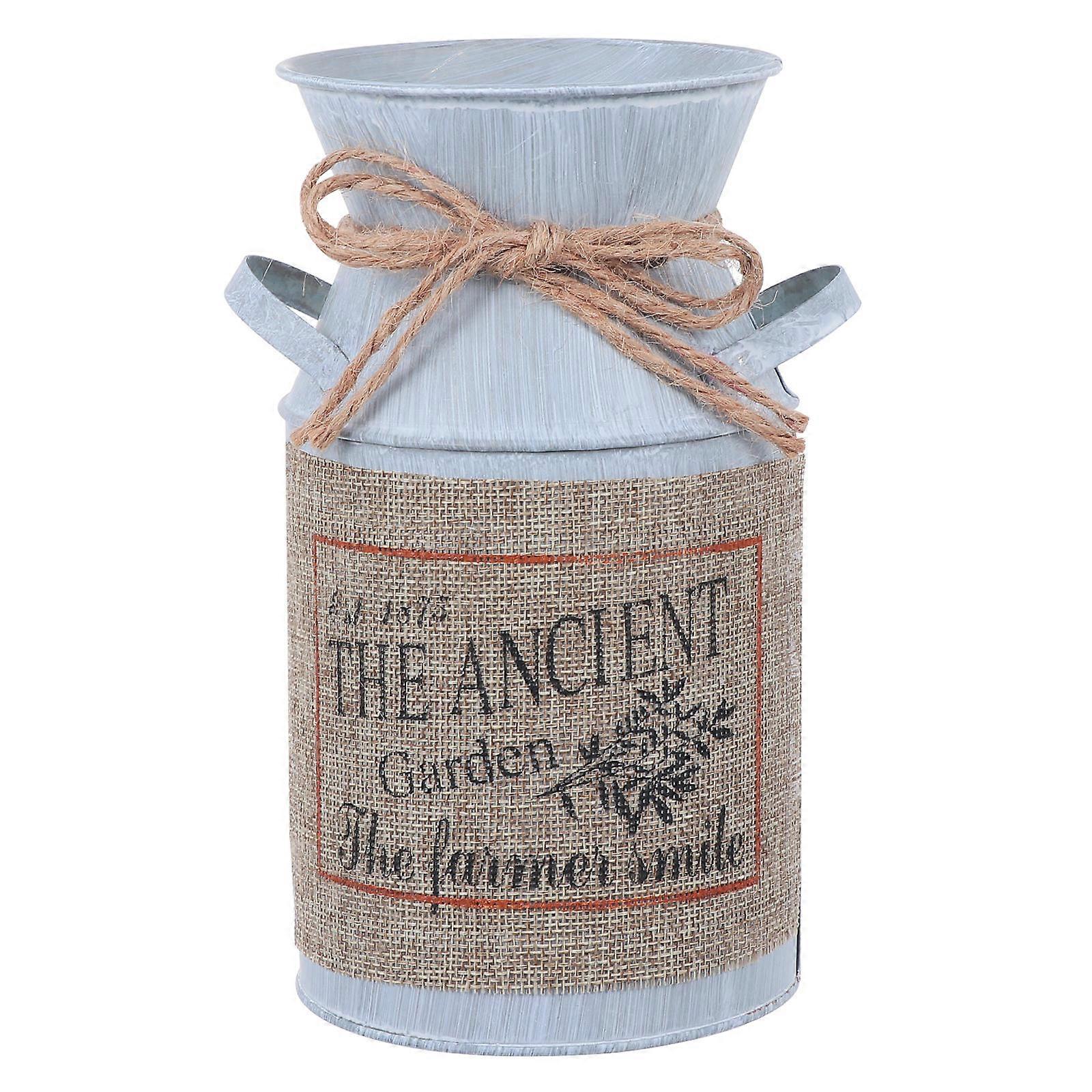 Flower Arrangement Holder Milk Jug Shape Flower Bucket Study Retro Style Multi 19X10CM Storage 1Pack