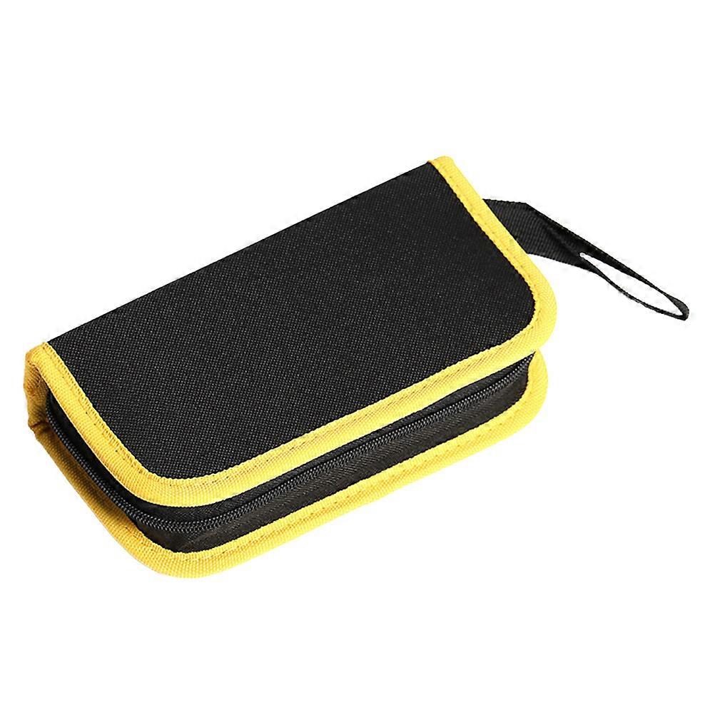 Electrician Tool Bag Multi Purpose Oxford Cloth Wear Resistant Pouch with Zipper Closure Compact Pocket Tools Organizer for Electricians, Plumbers,