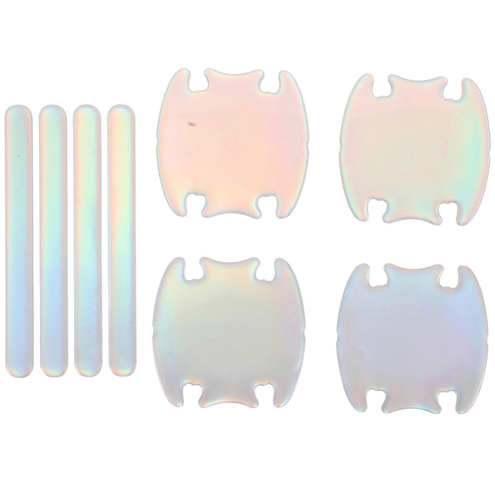 Car Door Handle Protector Anti-Scratch Stickers Glossy Resin Waterproof Easy to Clean Rectangle For Everyday Use 4 Sets