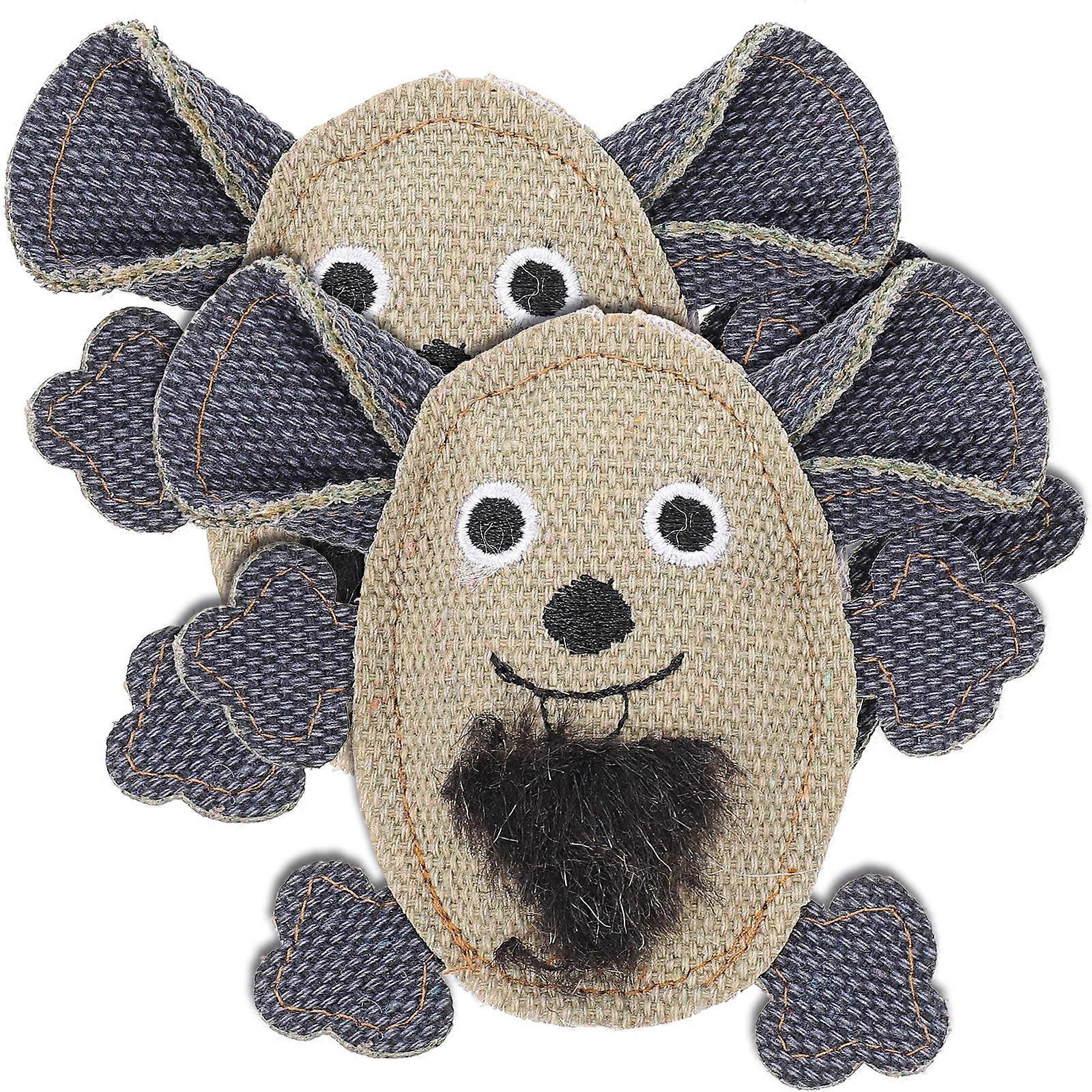 Cat Accessories Mouse Shape Toy For Indoor .5X8.5X1CM Grey Catnip PP Cotton 2Pcs