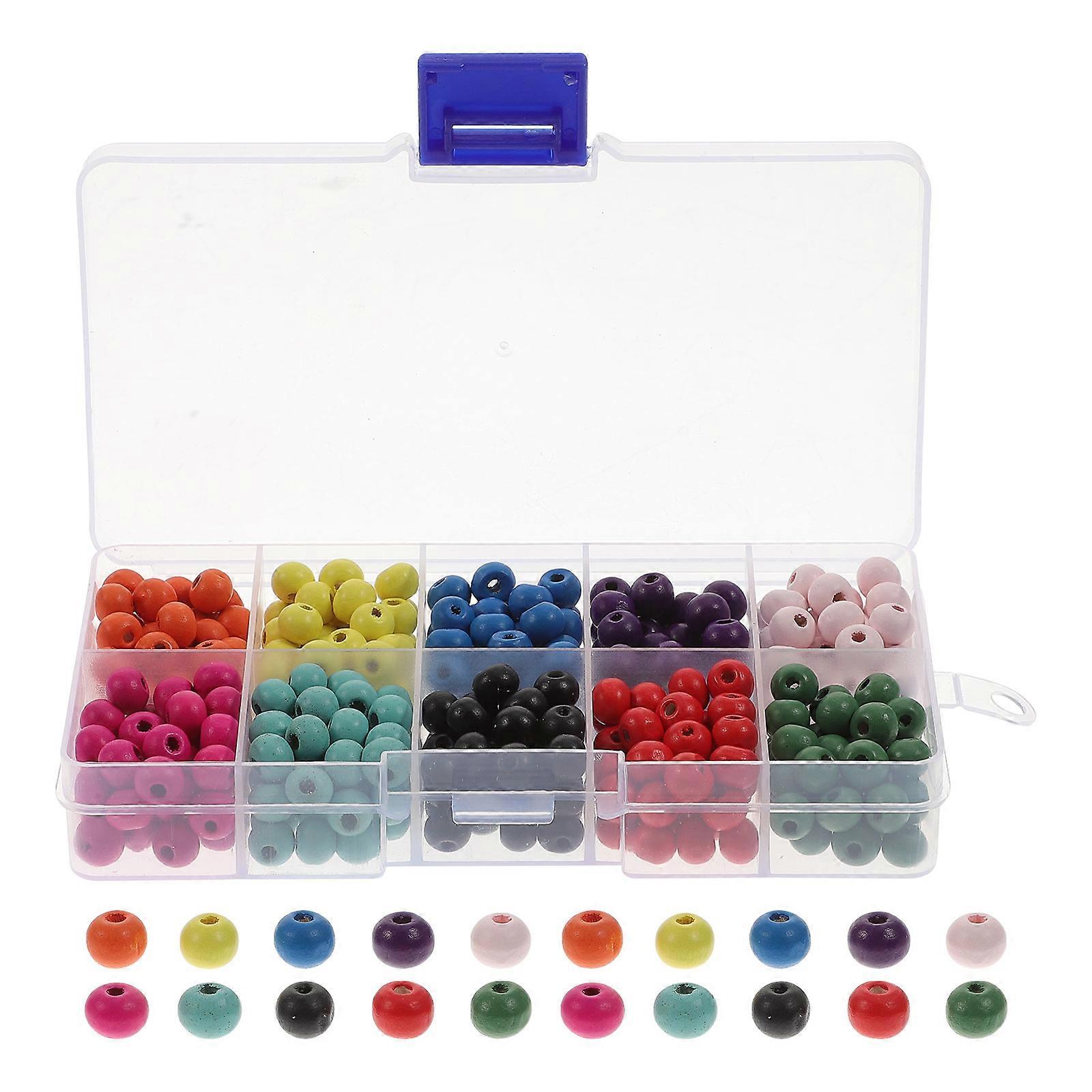 Colorful Round Wooden Beads for DIY Jewelry, Crafts, and Handmade Decor Projects