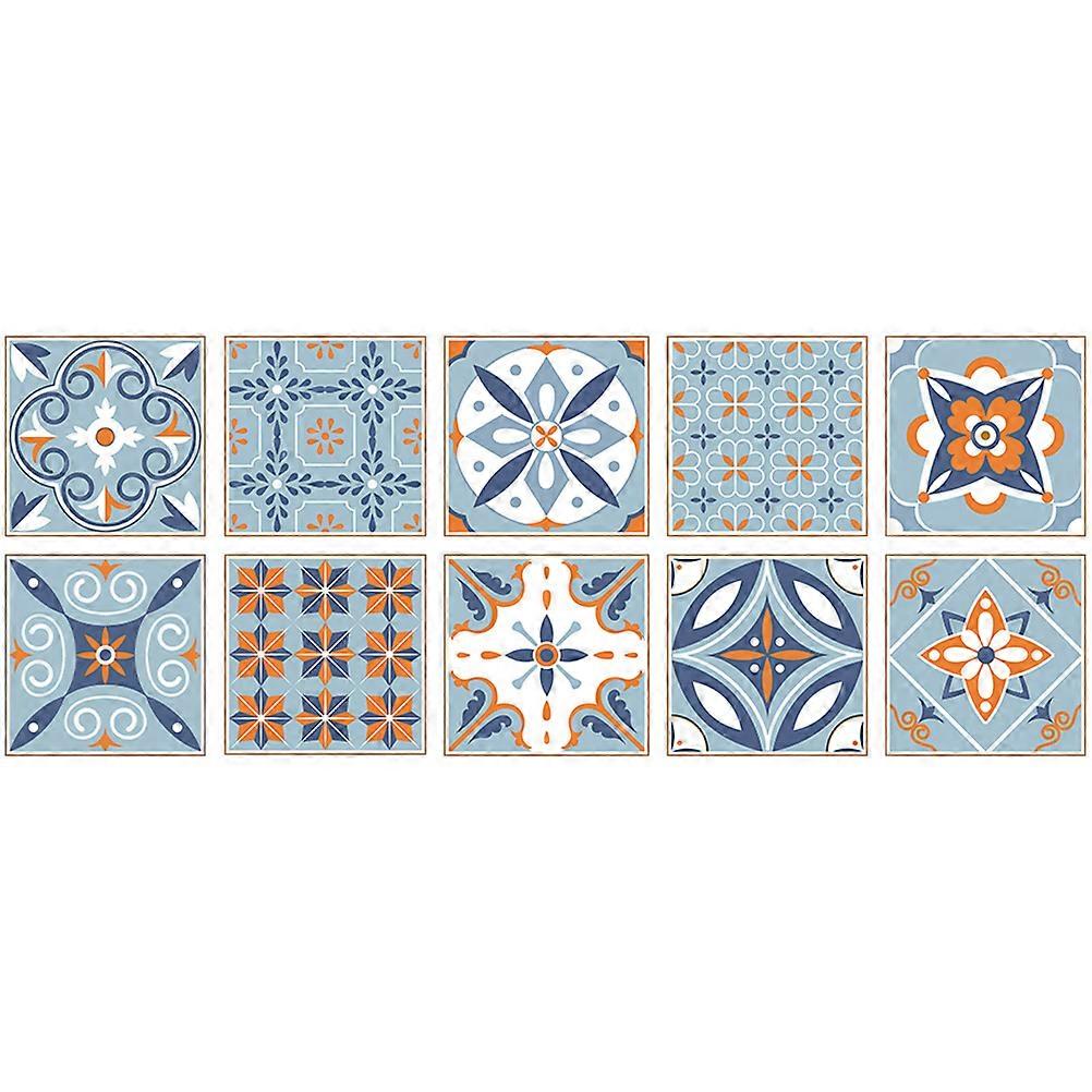 Kitchen Tile Stickers 10pcs Self Adhesive Wall Decals for Bathroom, Living Room & Countertop Decor Peel and Stick Removable Tiles for DIY Home