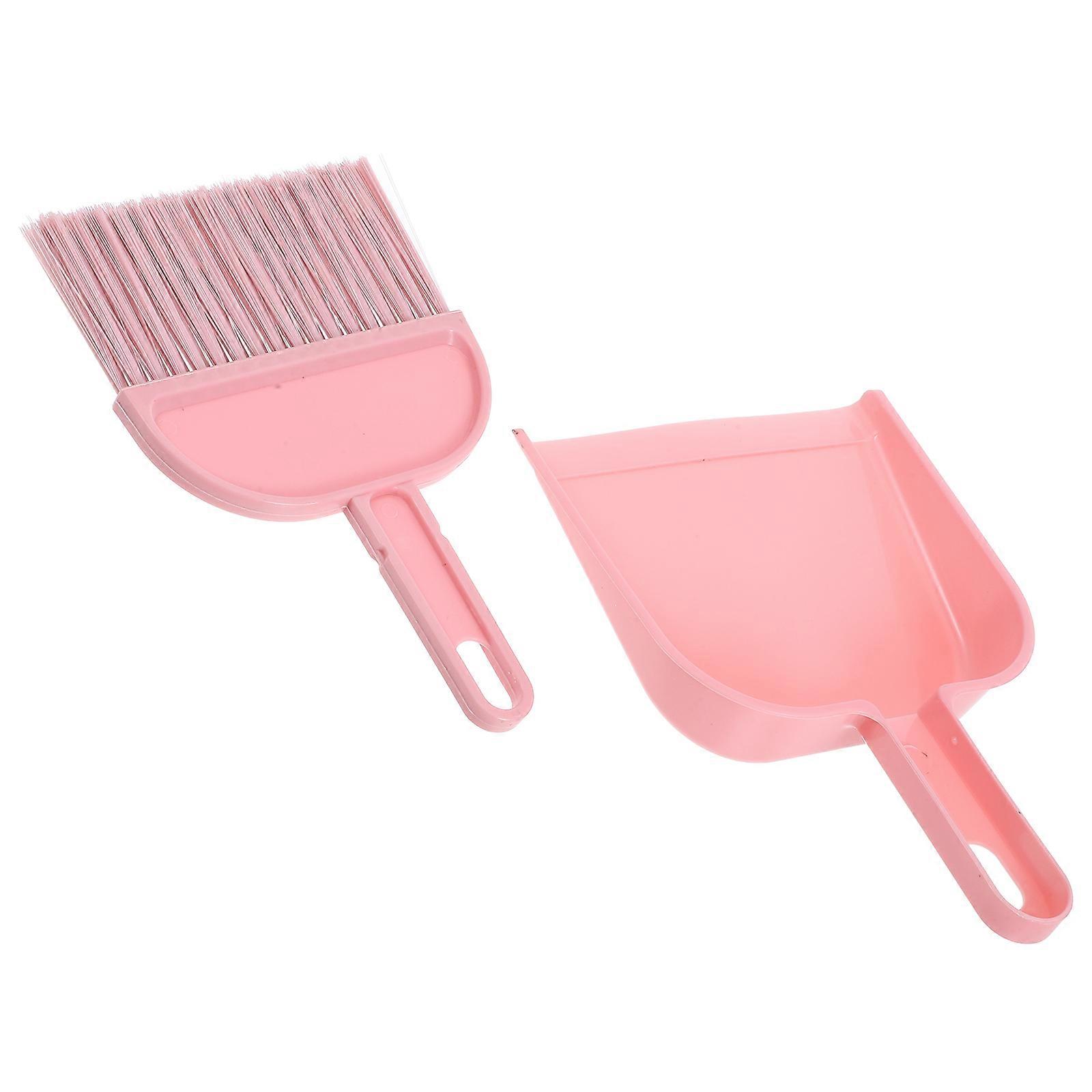 1 Set Small Broom and Dustpan Multi Functional Compact Cleaning Tool for Desktops Effective Brush and Dustpan Set