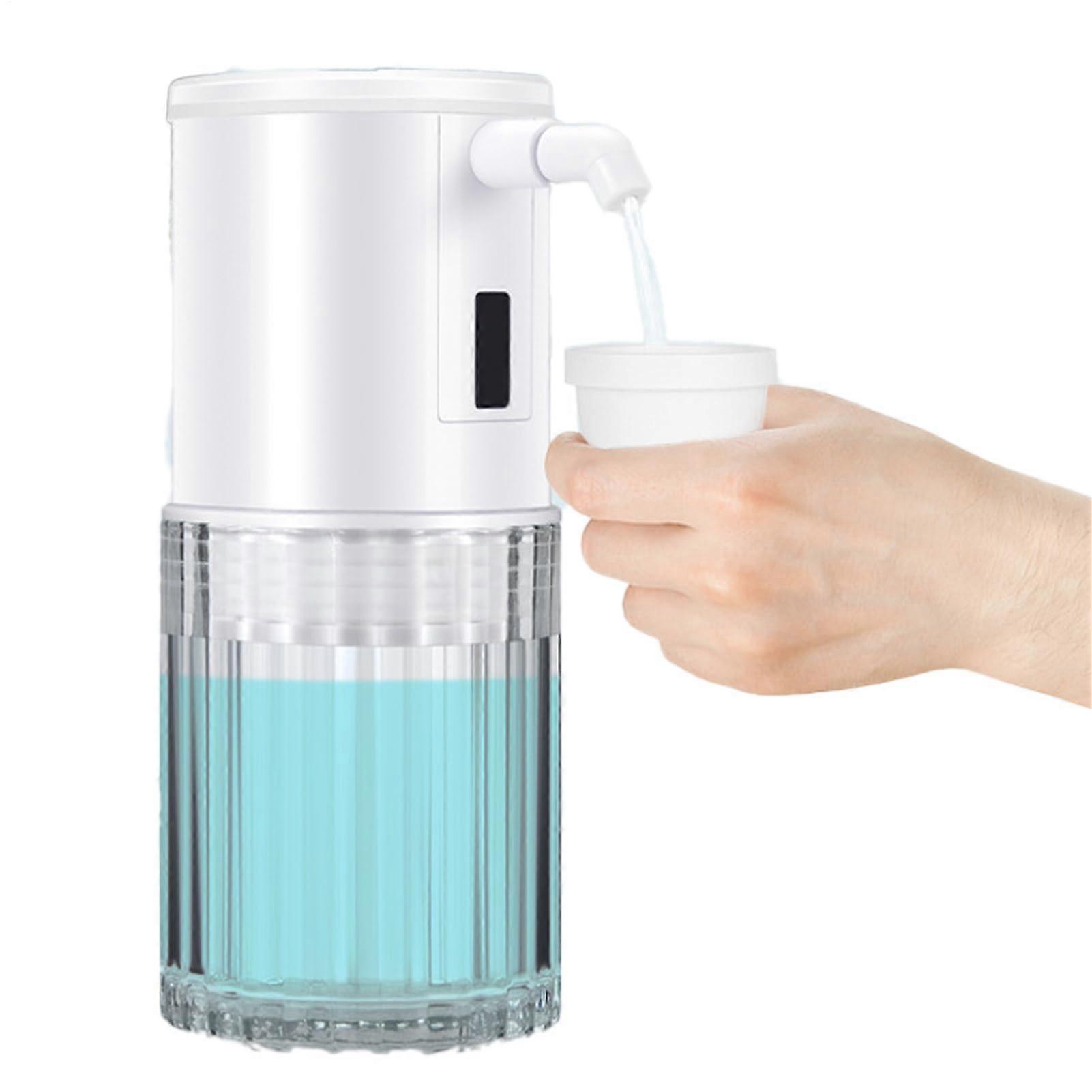 Glass Mouth Dispenser Elegant Worktop Liquid Server, Automatic Oral Sink Unit, 3Mode Rechargeable Hygiene Pump
