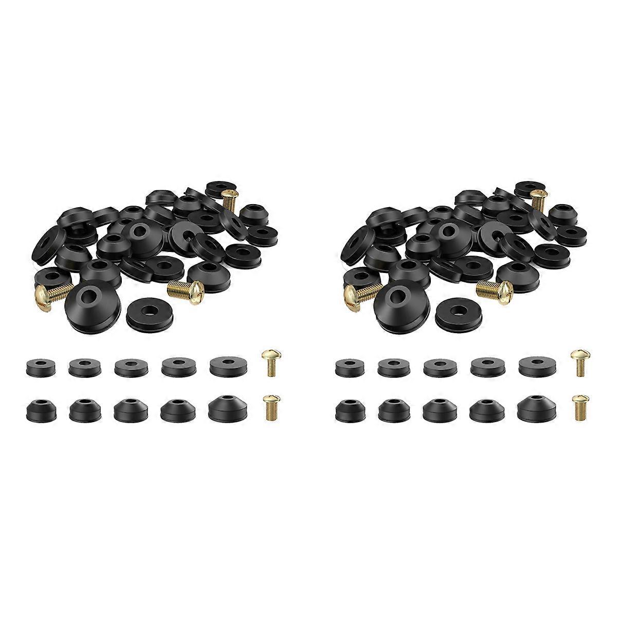 Faucet Washers, 58-Pack Flat and Beveled Rubber Faucet