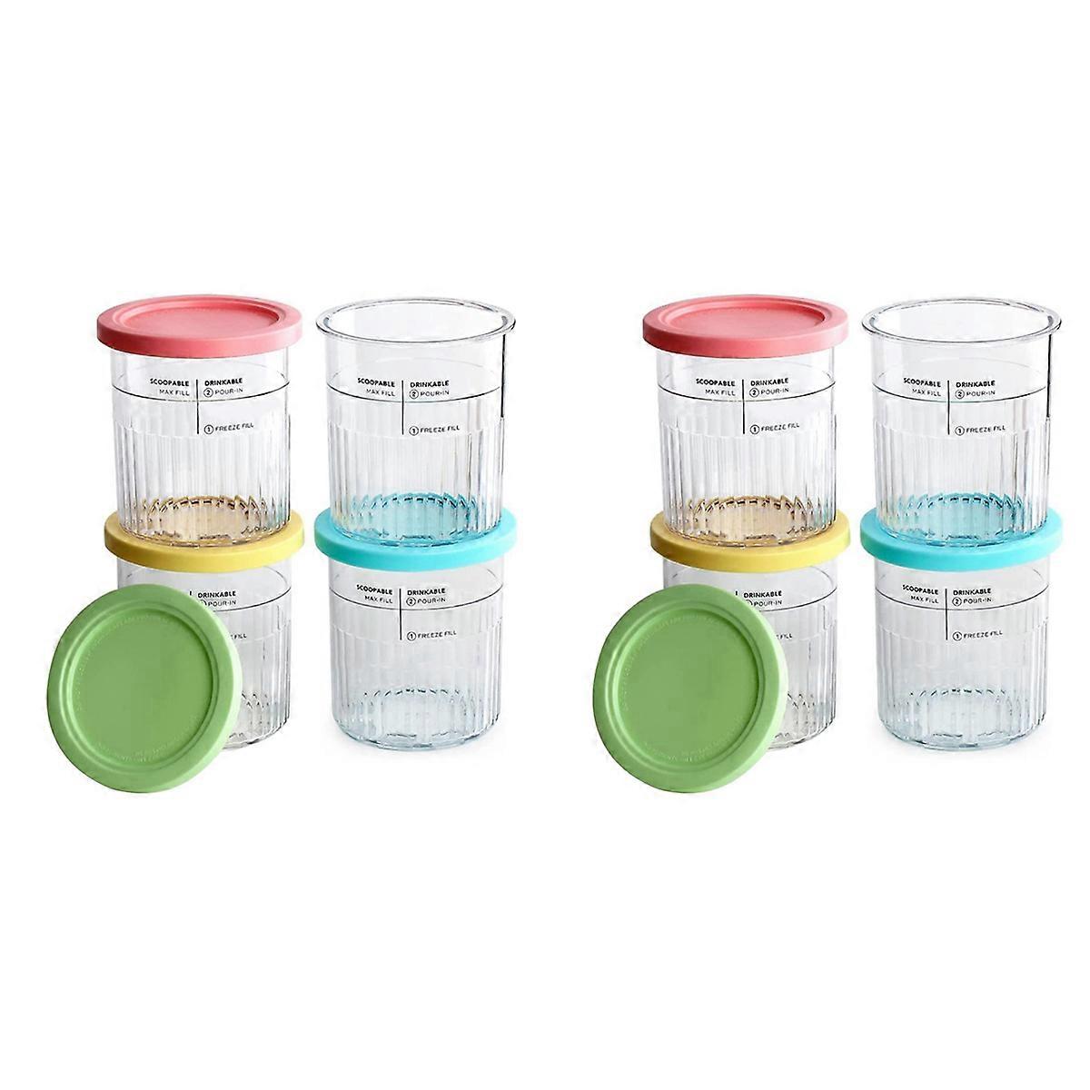 4PCS Ice Cream Pints and Lids for Creami NC500 NC501 Ice Cream