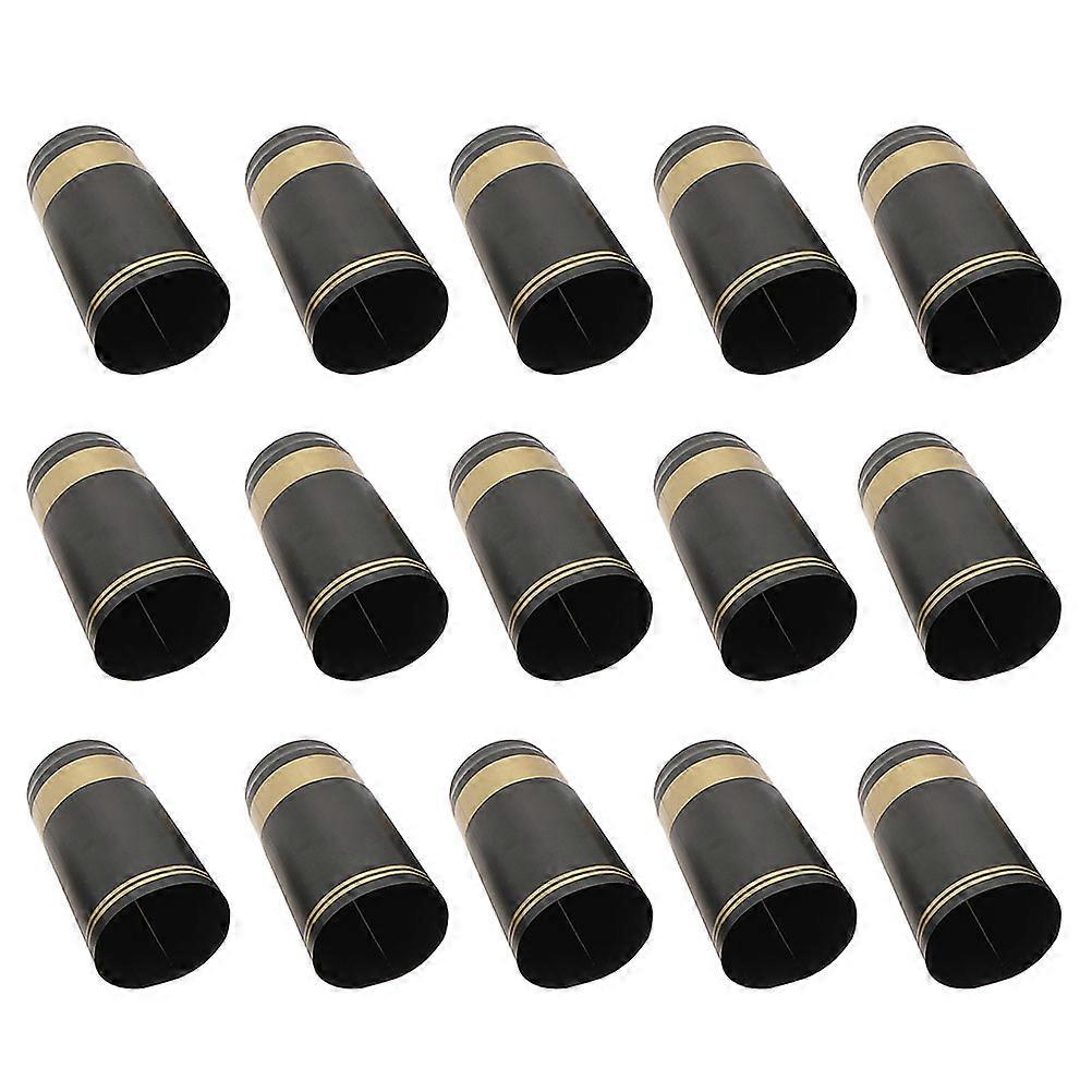 Heat Shrink Caps Shrink Wraps Sealing Caps Standard Mouth Fit Black Gold Edge 6x3x3CM 150Pcs