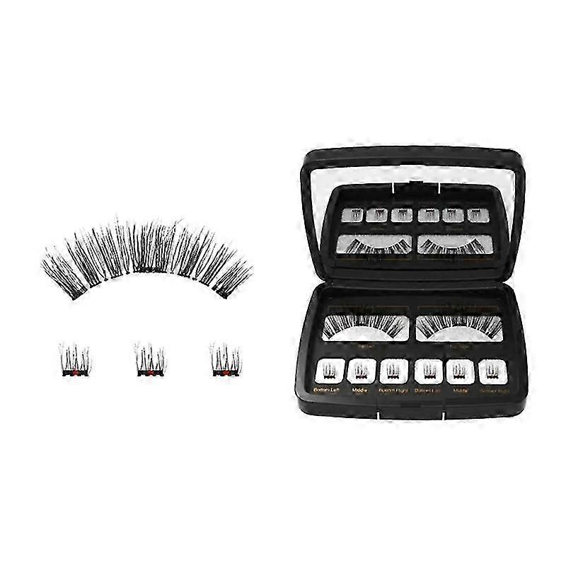 3D Natural Look Magnetic Lashes No-Glue No Liner Dual Magnetic Eyelashes Set