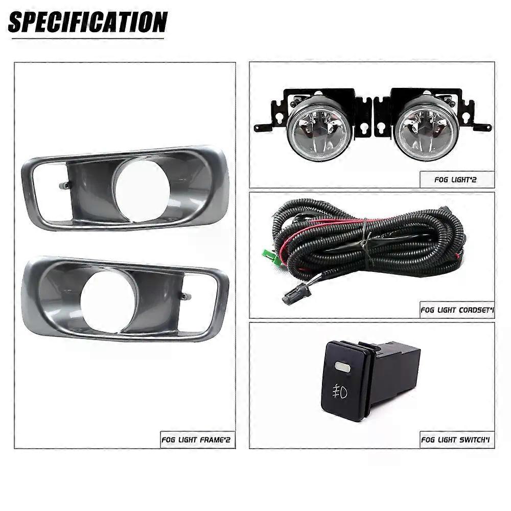 Front Bumper Fog Lamp Upgrade Kit FOR HONDA CIVIC EK99 1996 1997 1998 1999 Version Additional Foglight Set Switch + Wiring