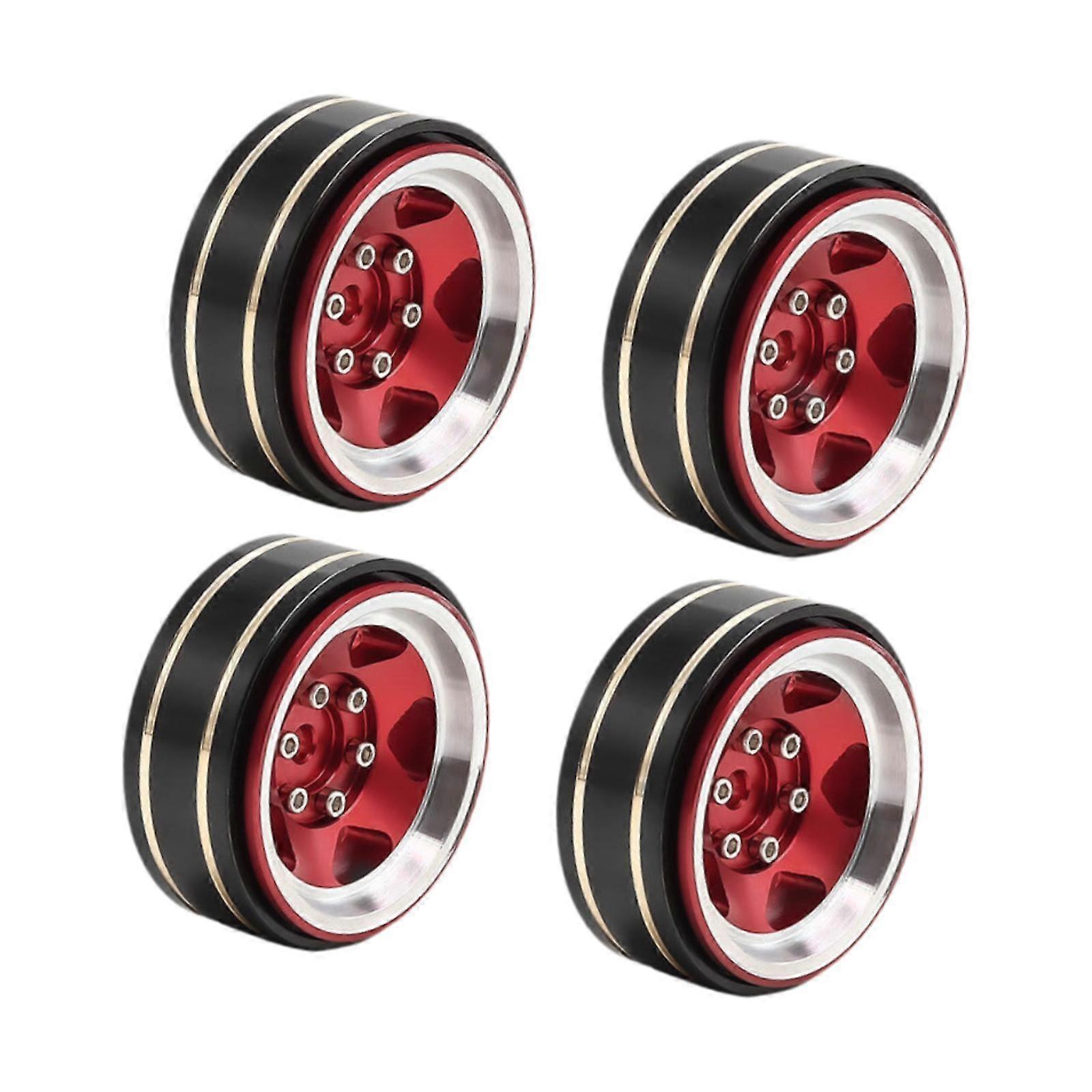 4x 1.3inch Beadlock Wheel Hub Width 1.5cm Accessory Metal Outer Diameter 3.7cm