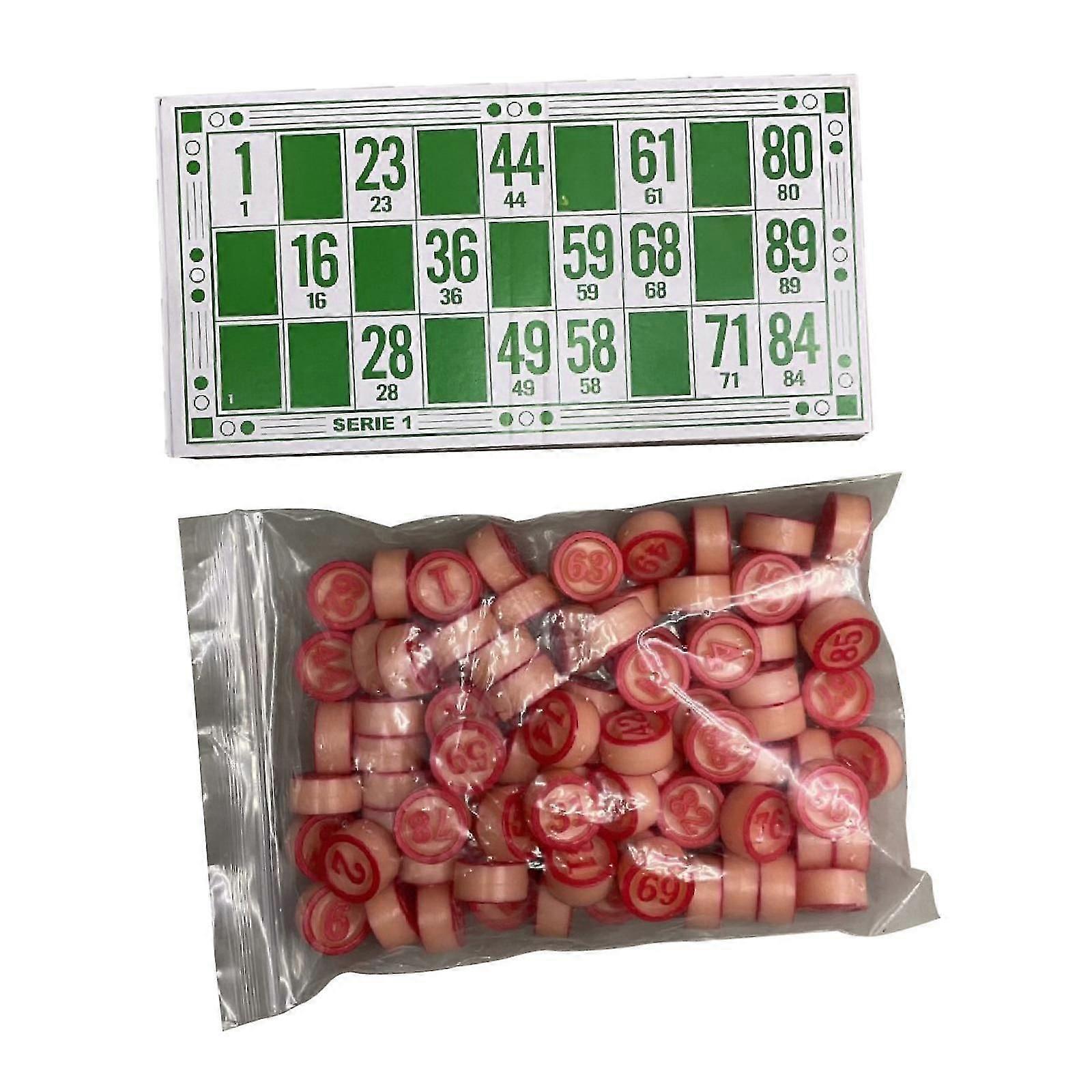 Bingo Board Game Sturdy Interactive Game 90 Chess for Family Parties Holiday