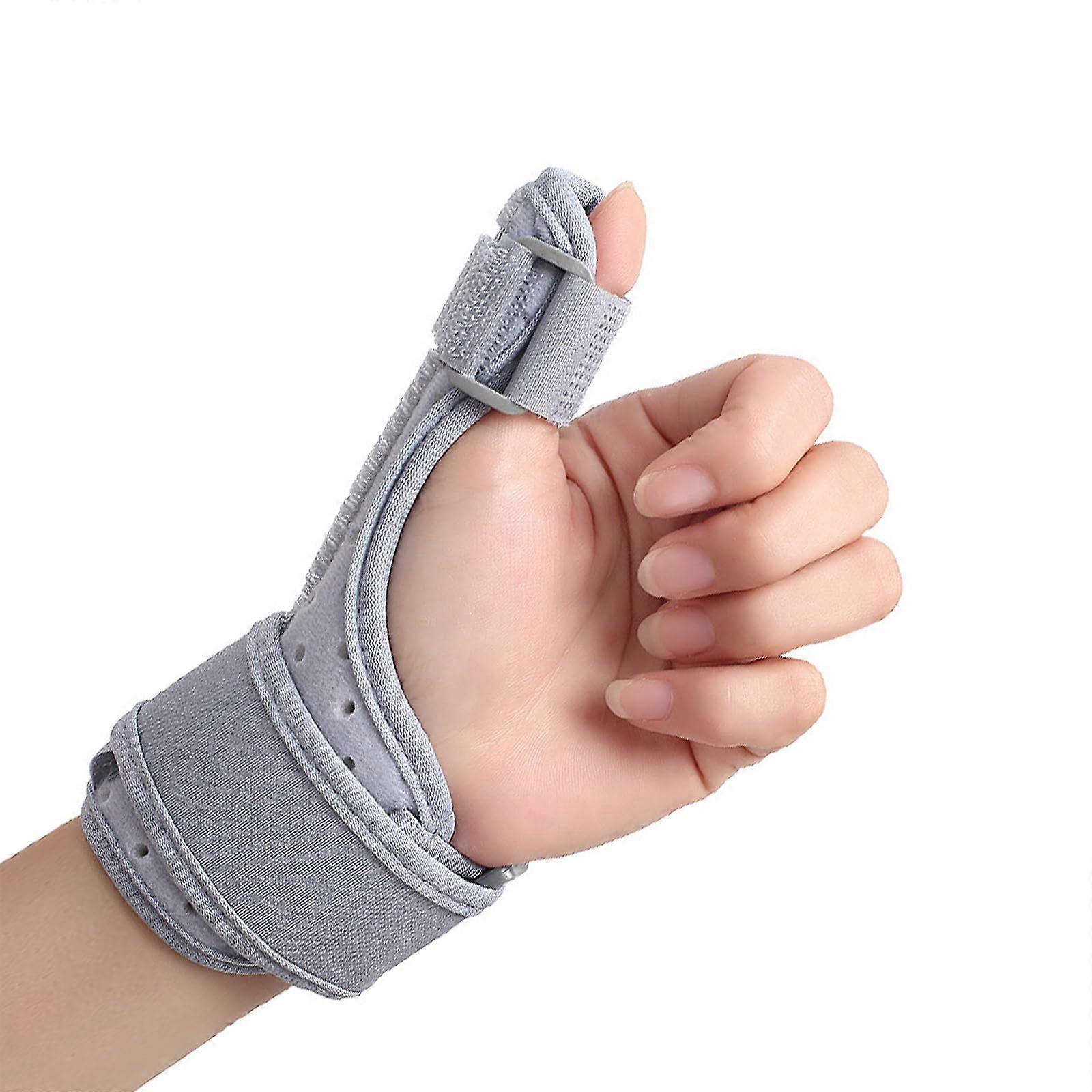 Thumb Brace Right Left Splint Breathable Strong Support for Arthritis Grey