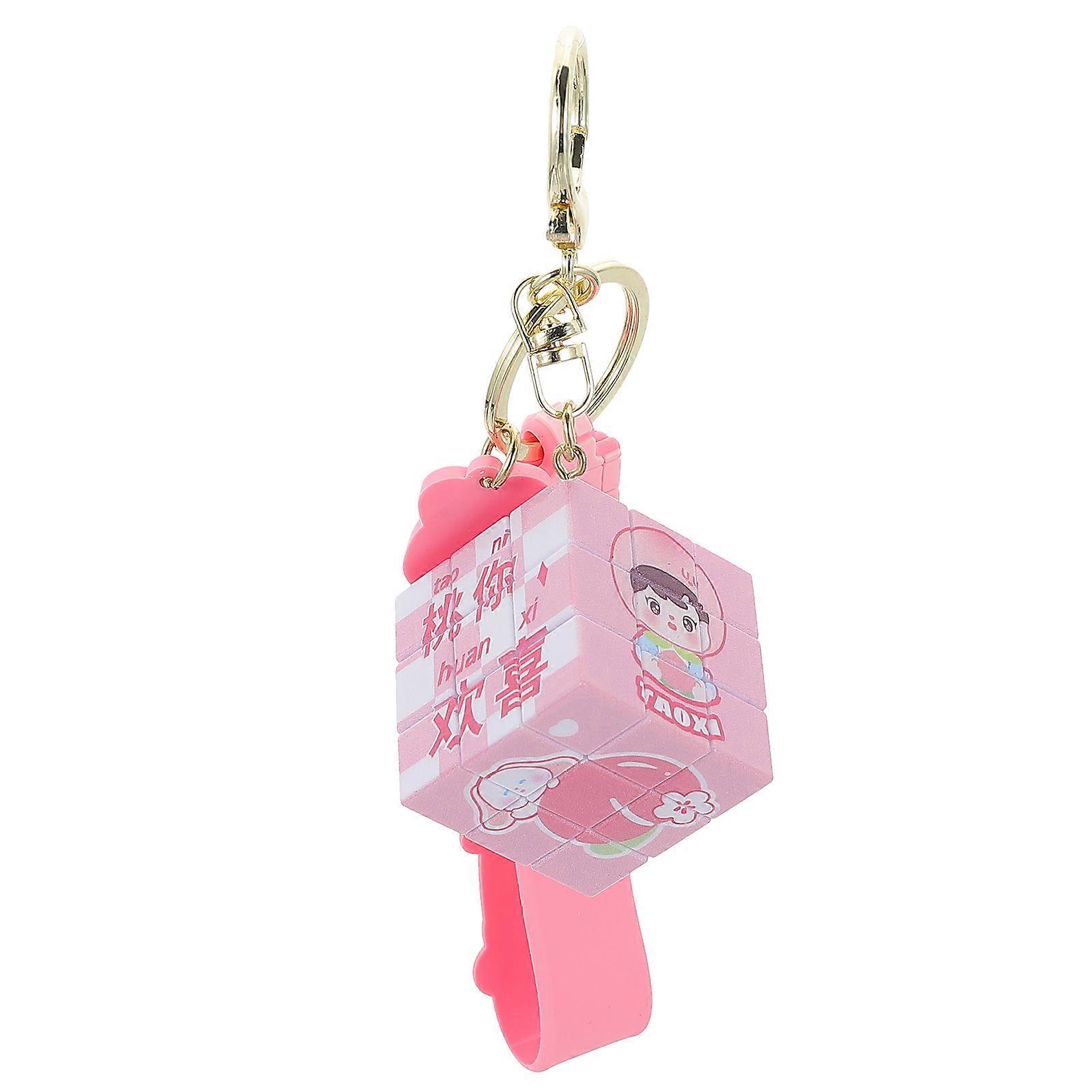Backpack Pendant Wristlet Keychain Bag Accessory Square Simple ABS Gifting 1Set