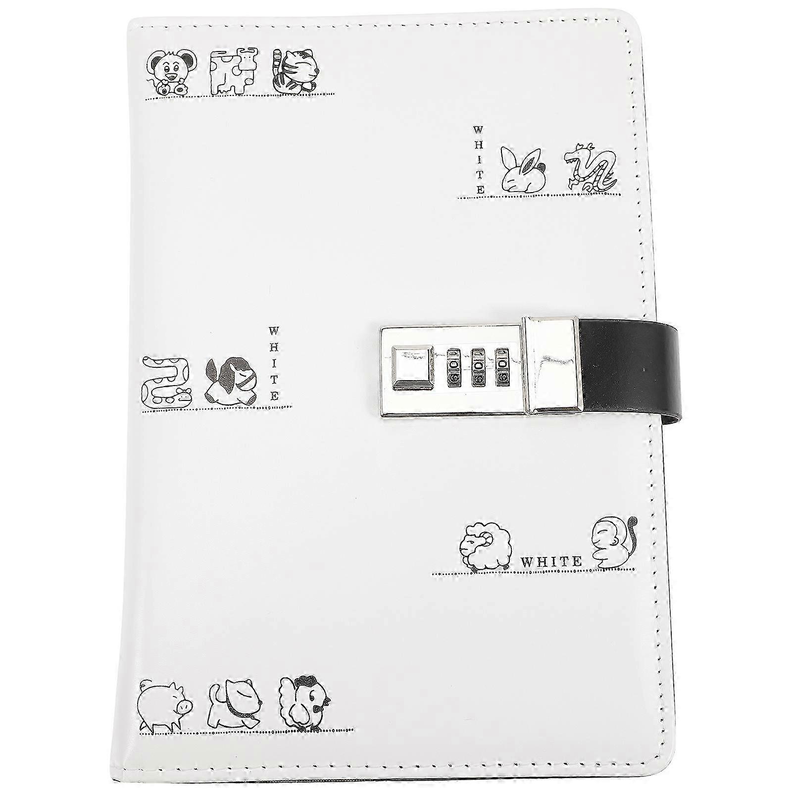 Lockable Password Notebook Cartoon Diary for Students