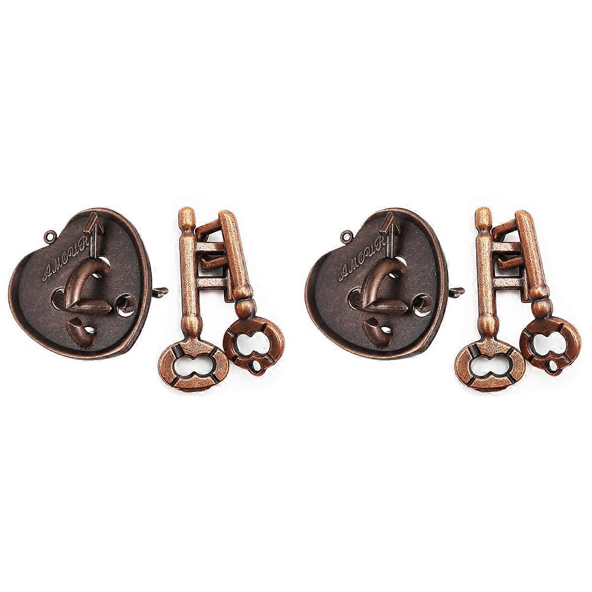 Intelligent Lock Toy Brain Tester Development Alloy Key Ring Puzzle