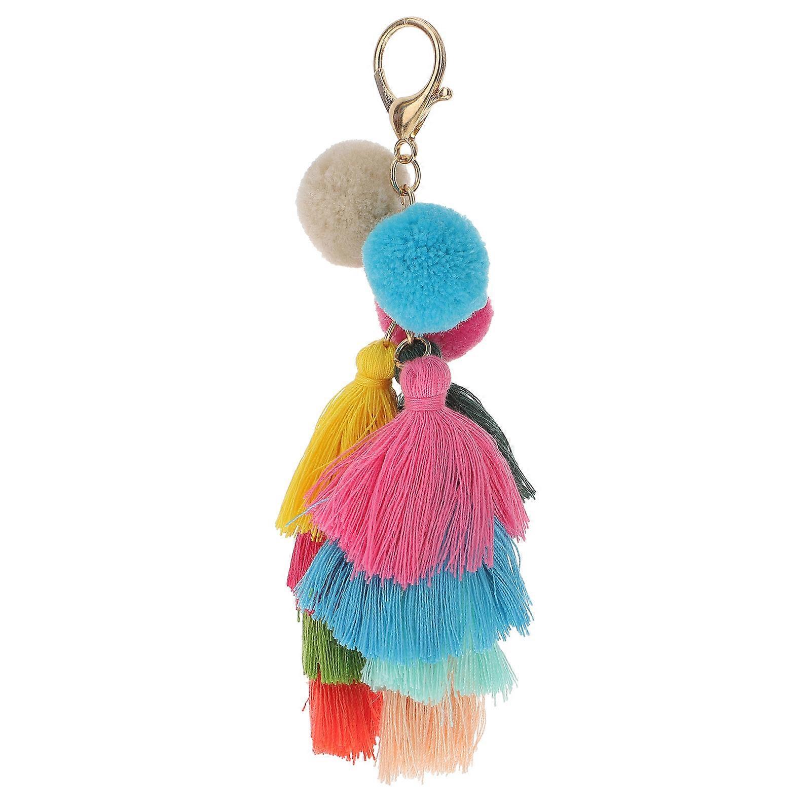 Embroidered Key Fob Bohemia Style Compact Design For Daily Use 1Set
