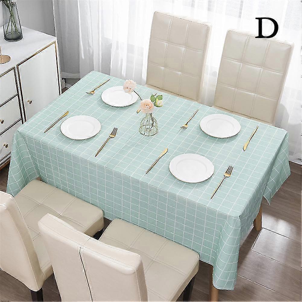 Dust Proof Checkered Washable Tablecloth Set