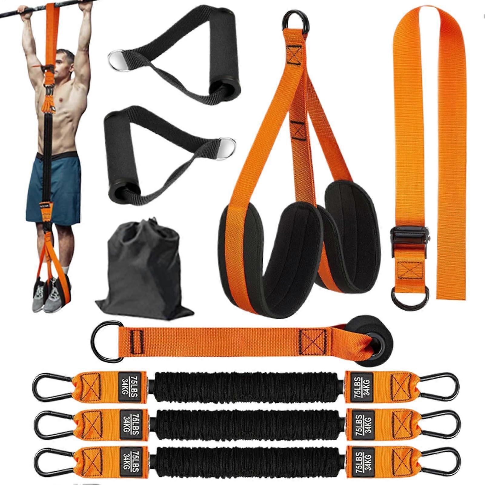 Pull Up Resistance Bands Adjustable Portable Upper Body Training Straps Door Mount Compatible For Home Gym Use