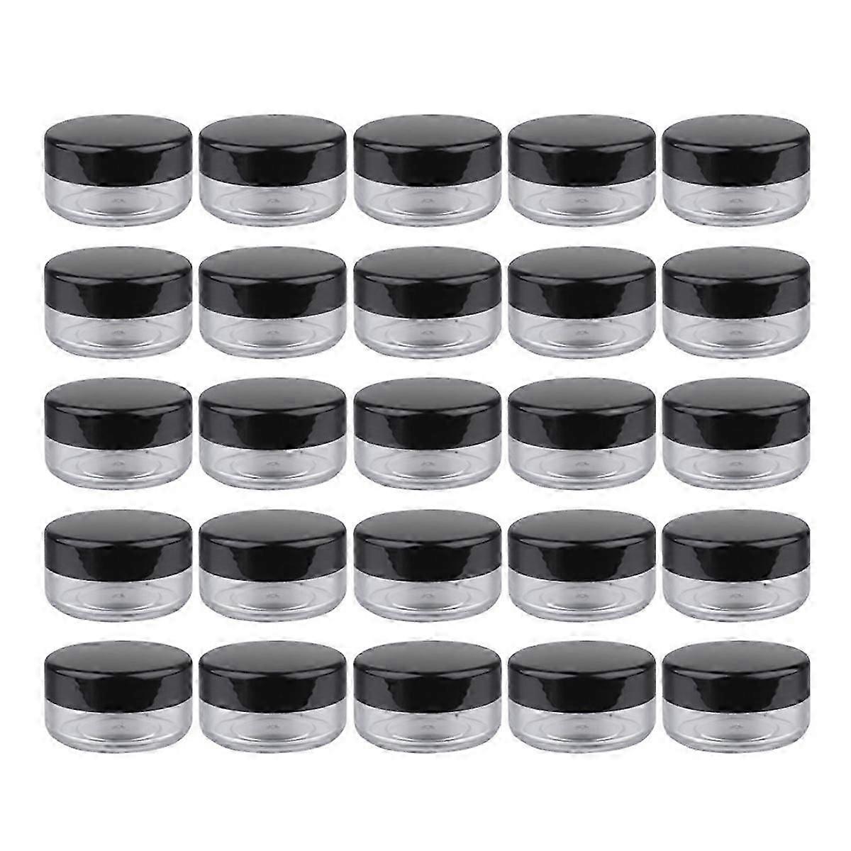 25 قطعة حاويات زجاجية حاويات ماكياج للسفر غسول ماكياج علب مستديرة الجرار ماكياج