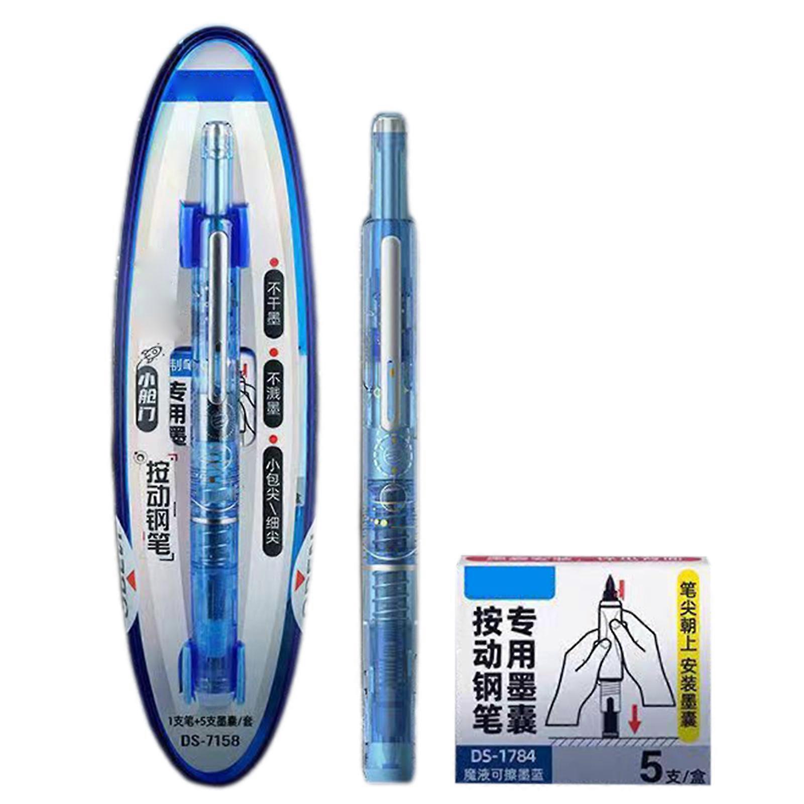 Retractable Fountain Pen for Calligraphy, Fine Nib Ink Pen for Writing, Sketching, and Journaling, Ideal for Students, School, and Office