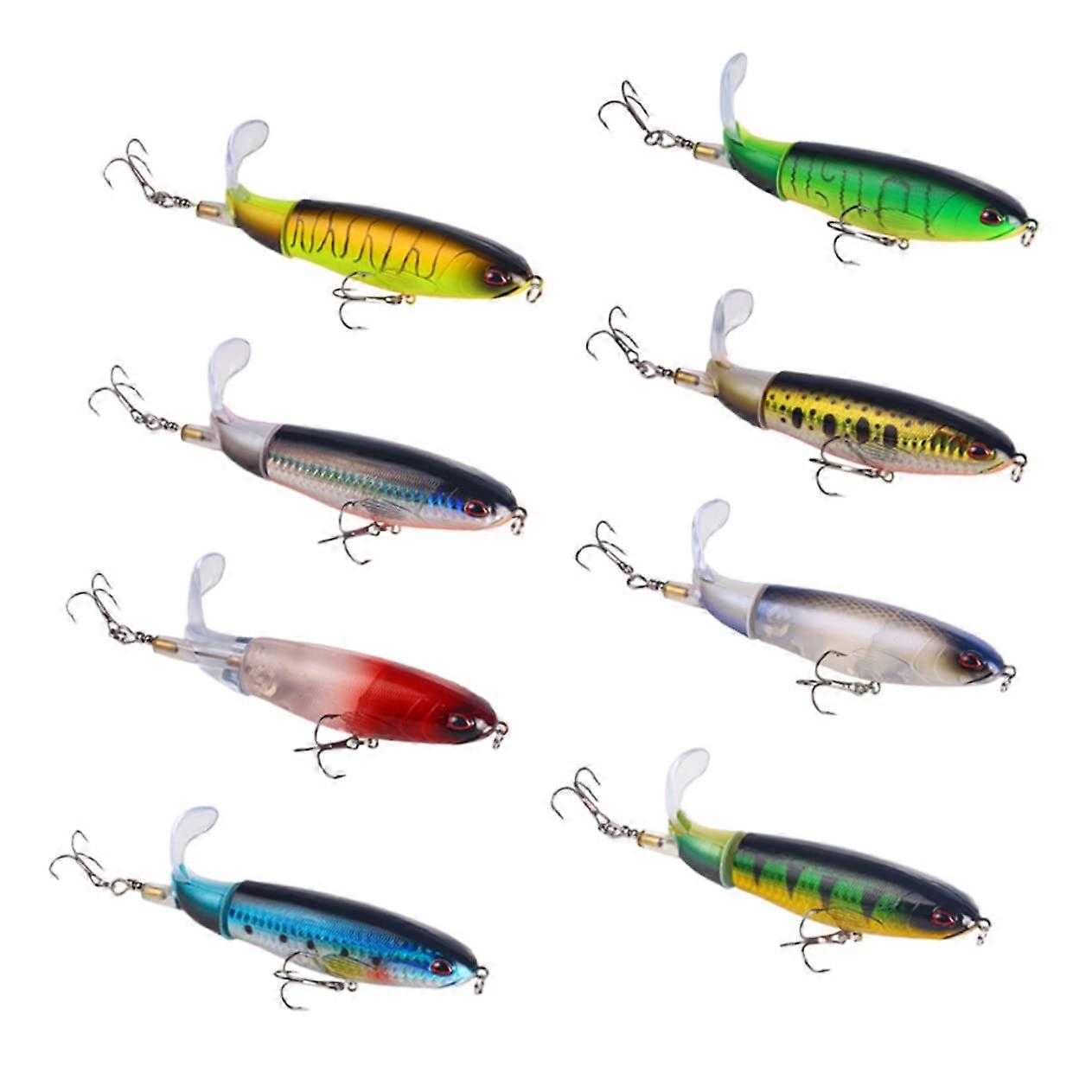 Fishing Baits Pack of 8 Large Construction Kits with Tackle Gear and Clamping Blocks for All Fishing Needs