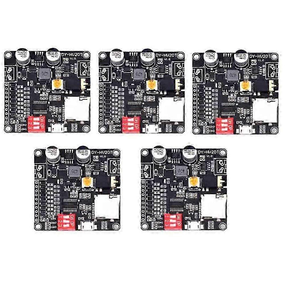 5PCS Voice Playback Module for 12V/24V 10W/20W with Micro-SD Card MP3 Music Player