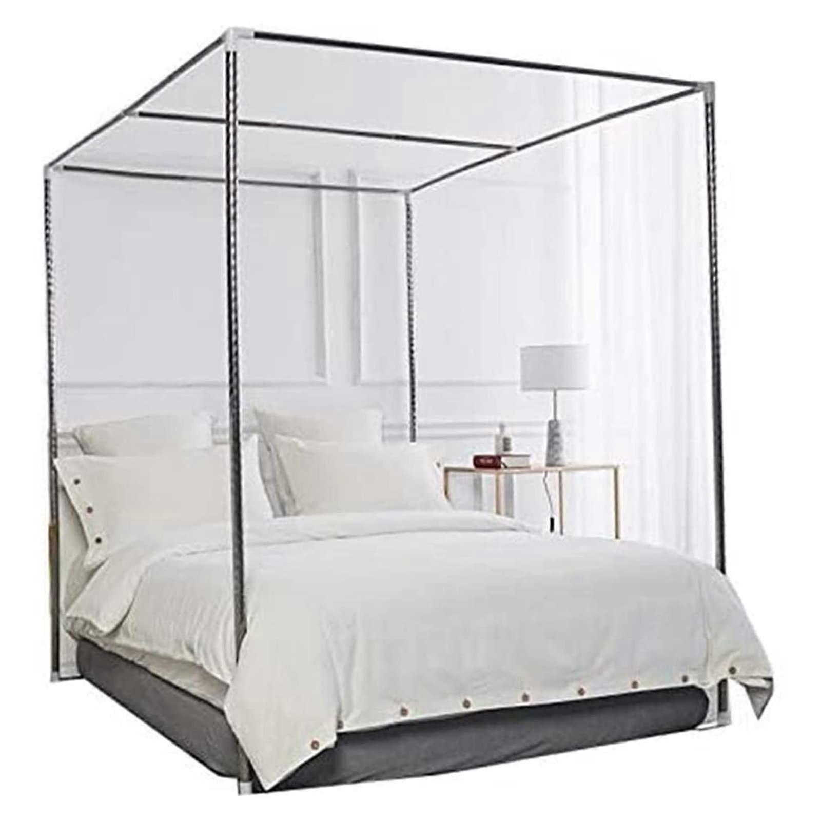 Canopy Bed Mosquito Net Holder, Stainless Steel Frame for Twin/Full/Queen/King, 16 mm
