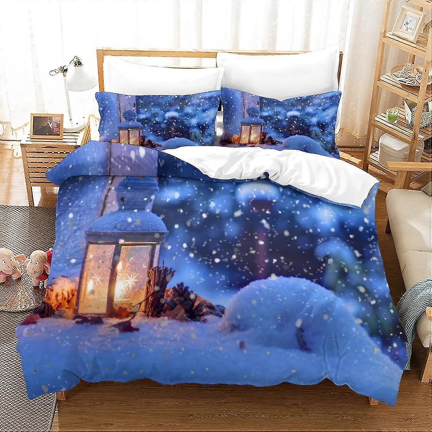 Conjunto de Cama com Capa de Edredom 3D para Meninos e Meninas, Colcha de Microfibra Ultra Macia com Fecho de Zíper, 3 Peças