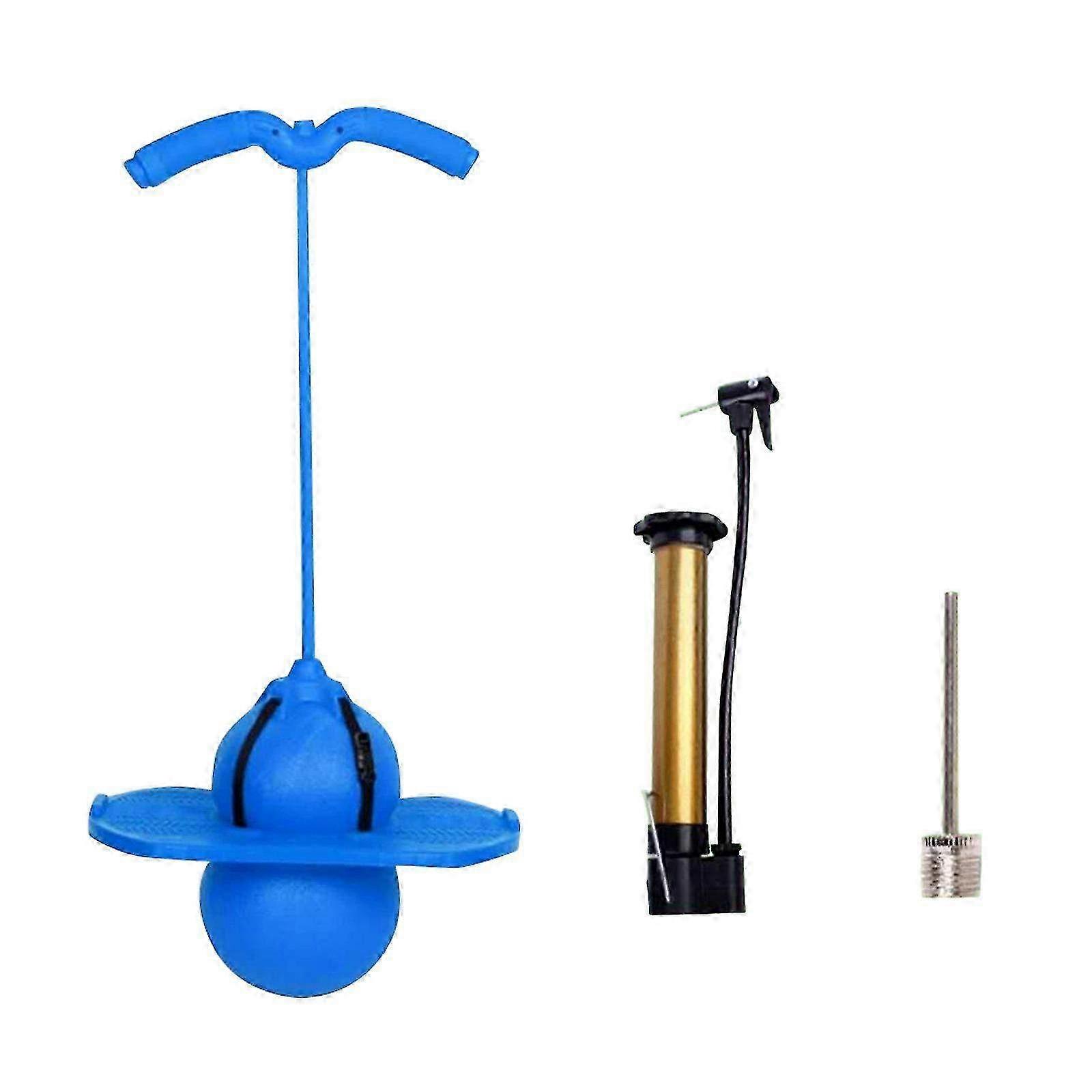 Bouncing Pogo Ball with Handle and Pump - Jump Toy for Kids and Adults, Max Load 220lb, Includes Ball Pump
