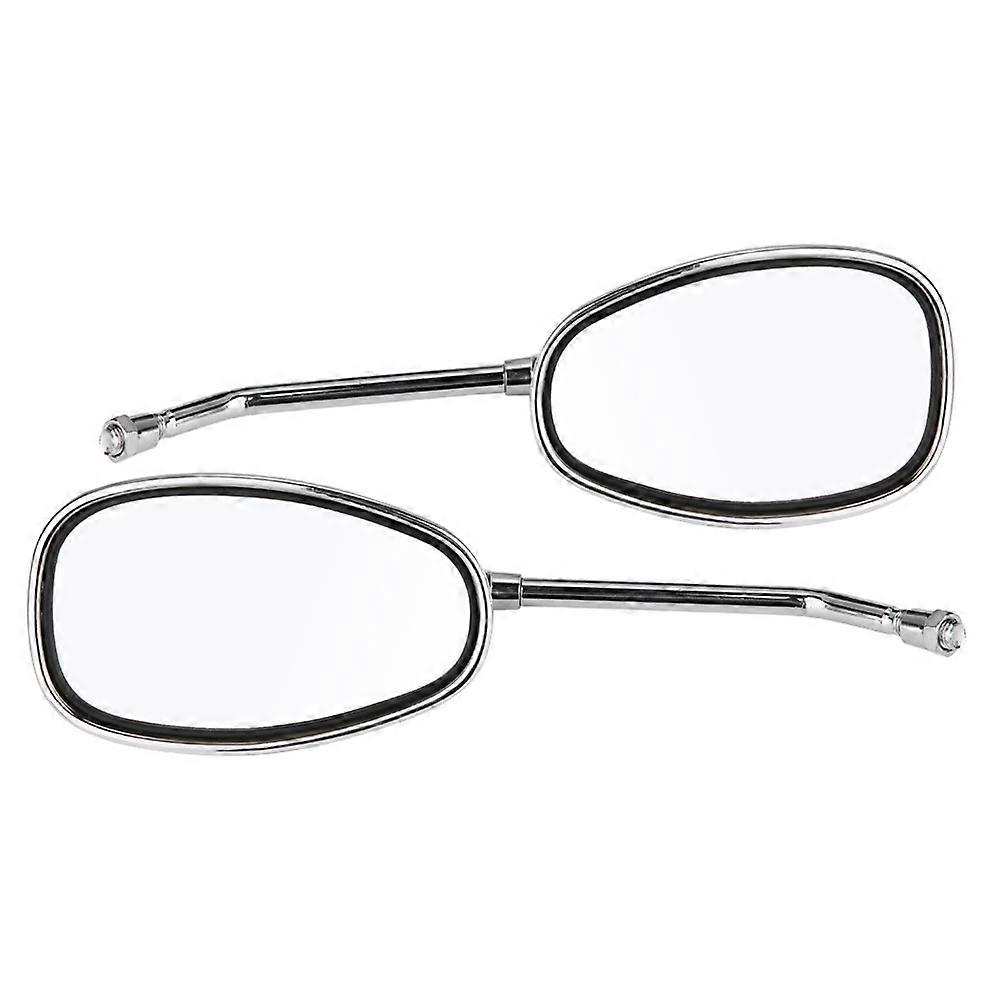 2 pcs Set Motorcycle Black l bar & R Bar Retro Side Rearview Mirror