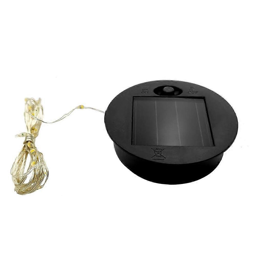 Solar Light Replacement Top, 7.0 cm Round Solar Lantern Top with Fairy Lights for Garden Watering Can Compatibility