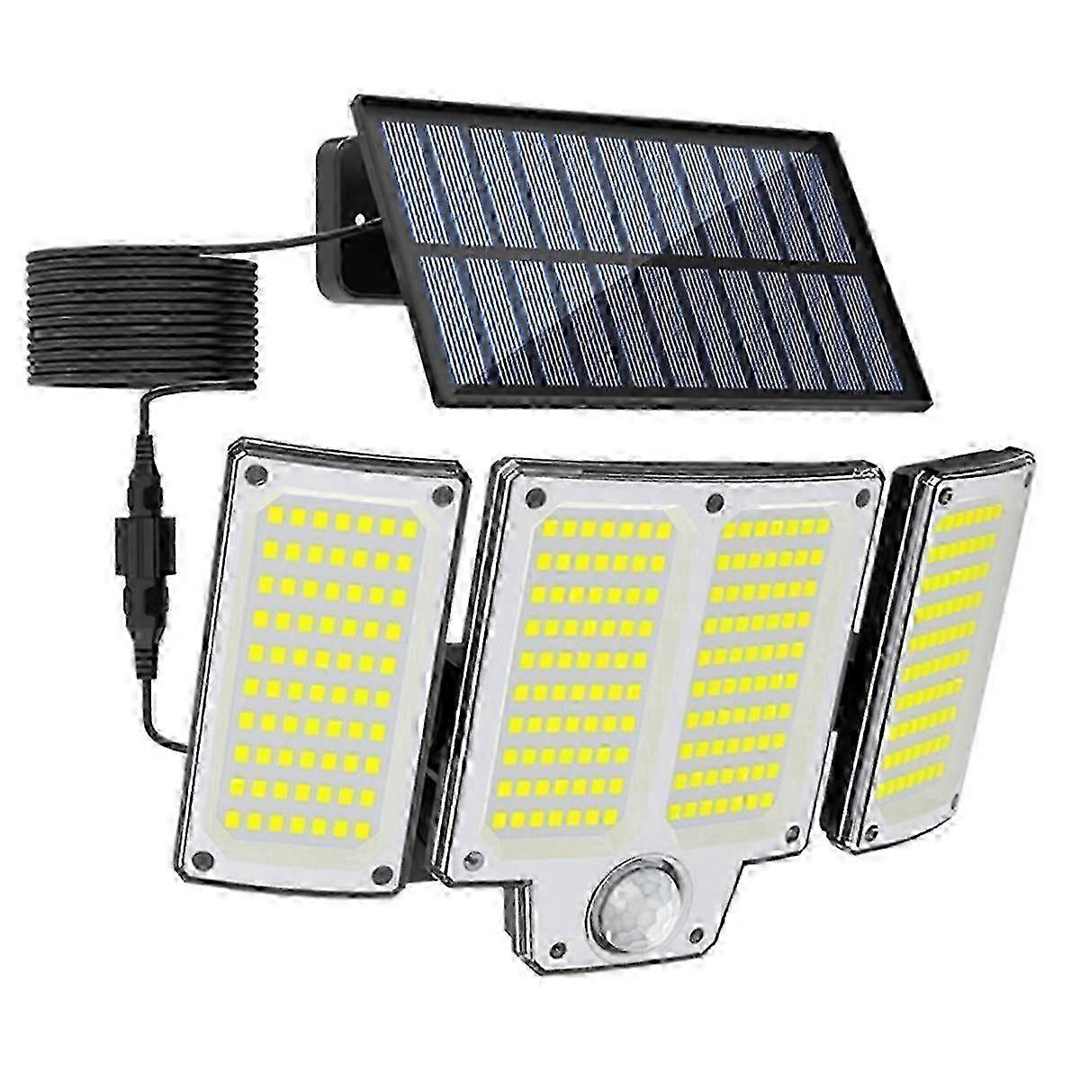 280 LED Solar Outdoor Wall Light with Motion Sensor and 3 Adjustable Modes for Garden Use